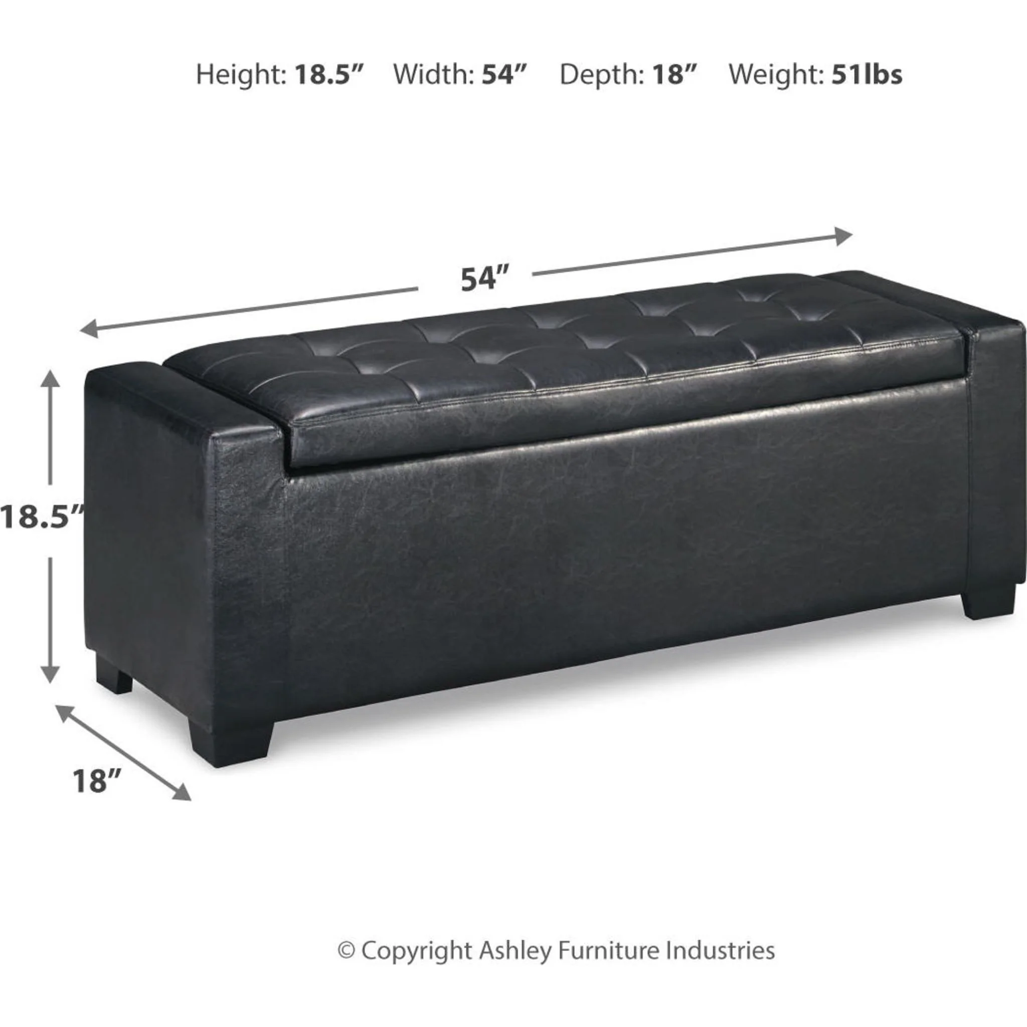 Pele Storage Bench - Black - Image 6