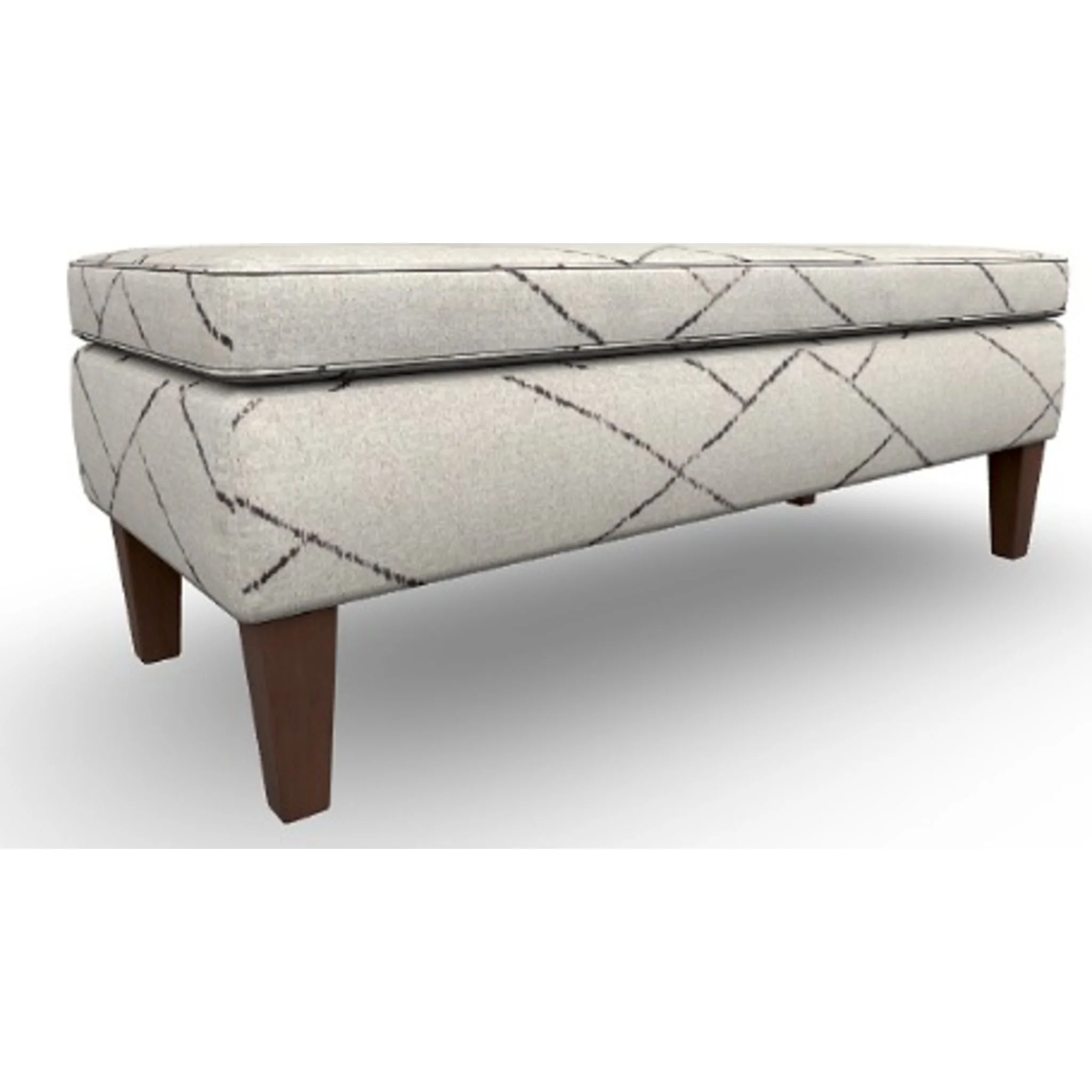 Peony Bench with Two Pillows - Parchment