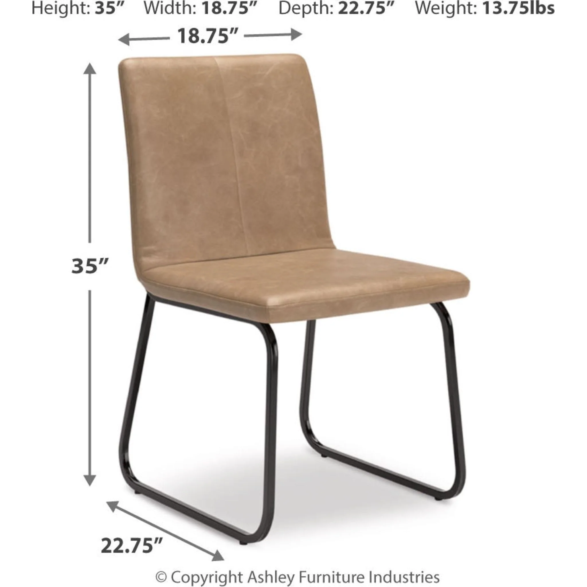 Pharwynn Dining Chair - Toast - (D446-02) - Image 3