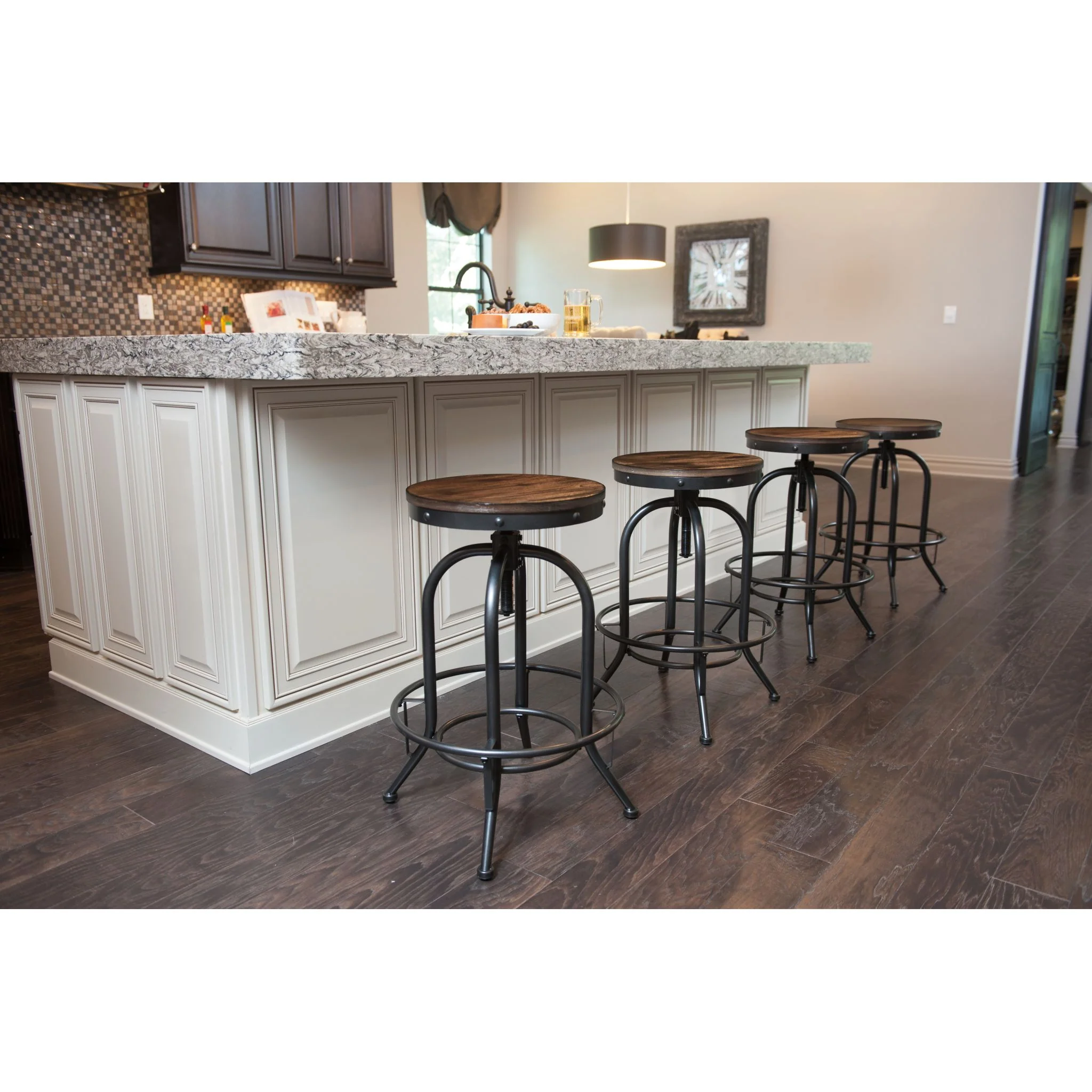 Pinnadel Swivel Bar Stool - Dark Brown - (D542-224) - Image 11