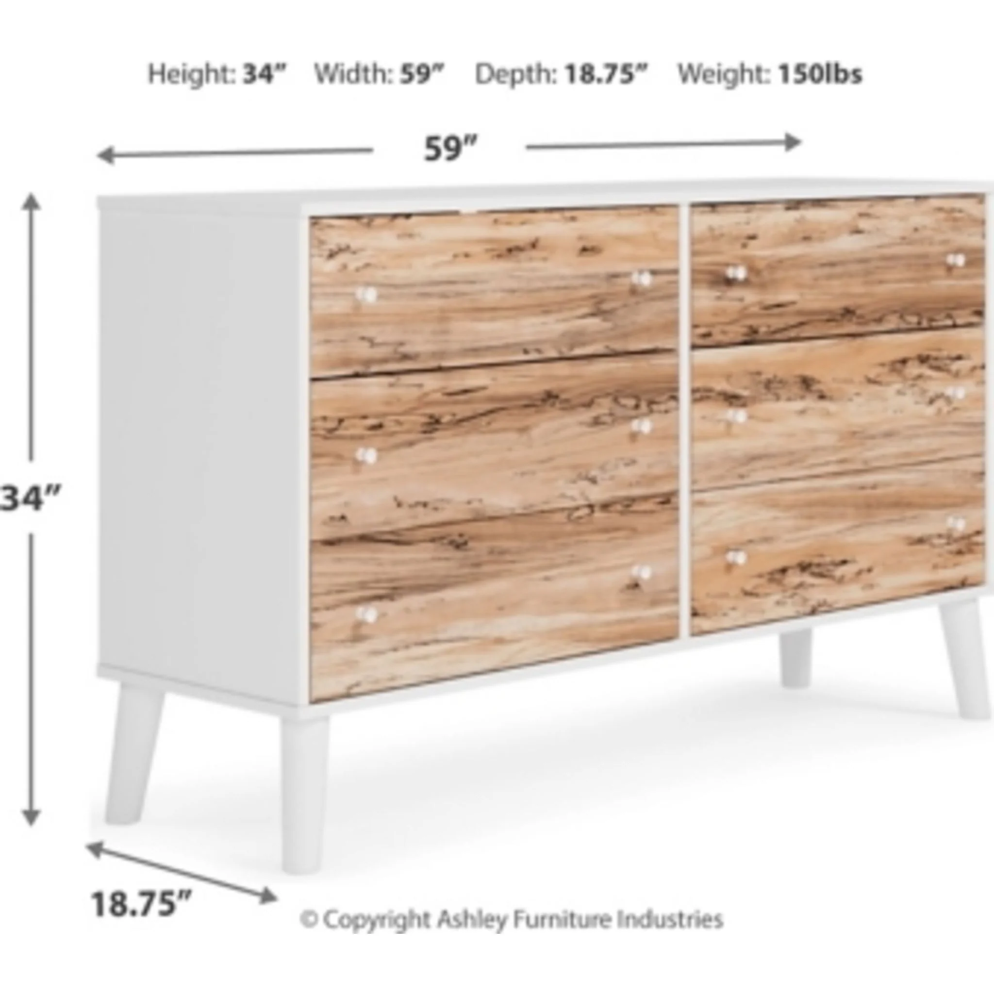 Piperton Dresser - Two-tone Brown/White - Image 5