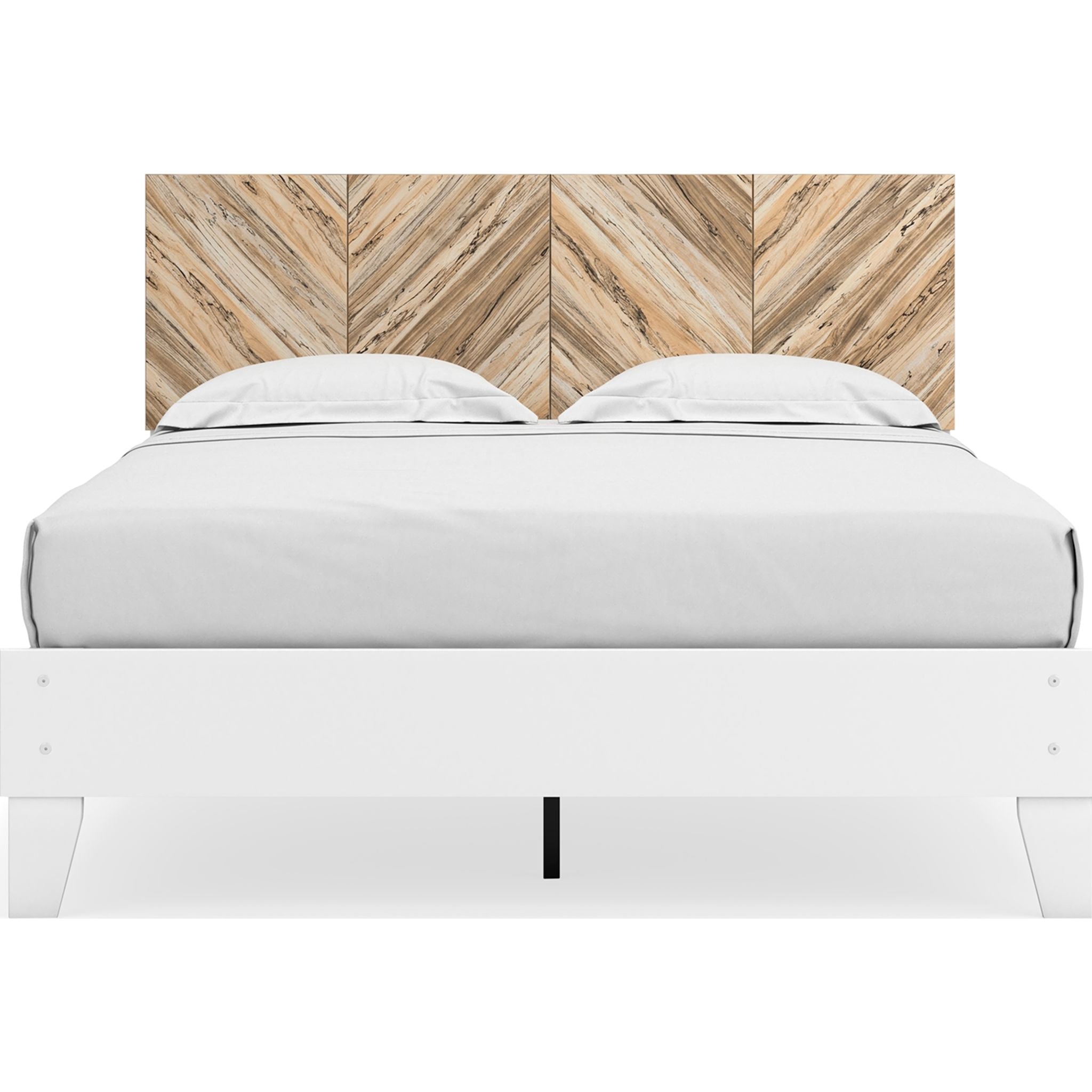 Piperton Queen Platform Bed - Two-tone Brown/White - Image 3