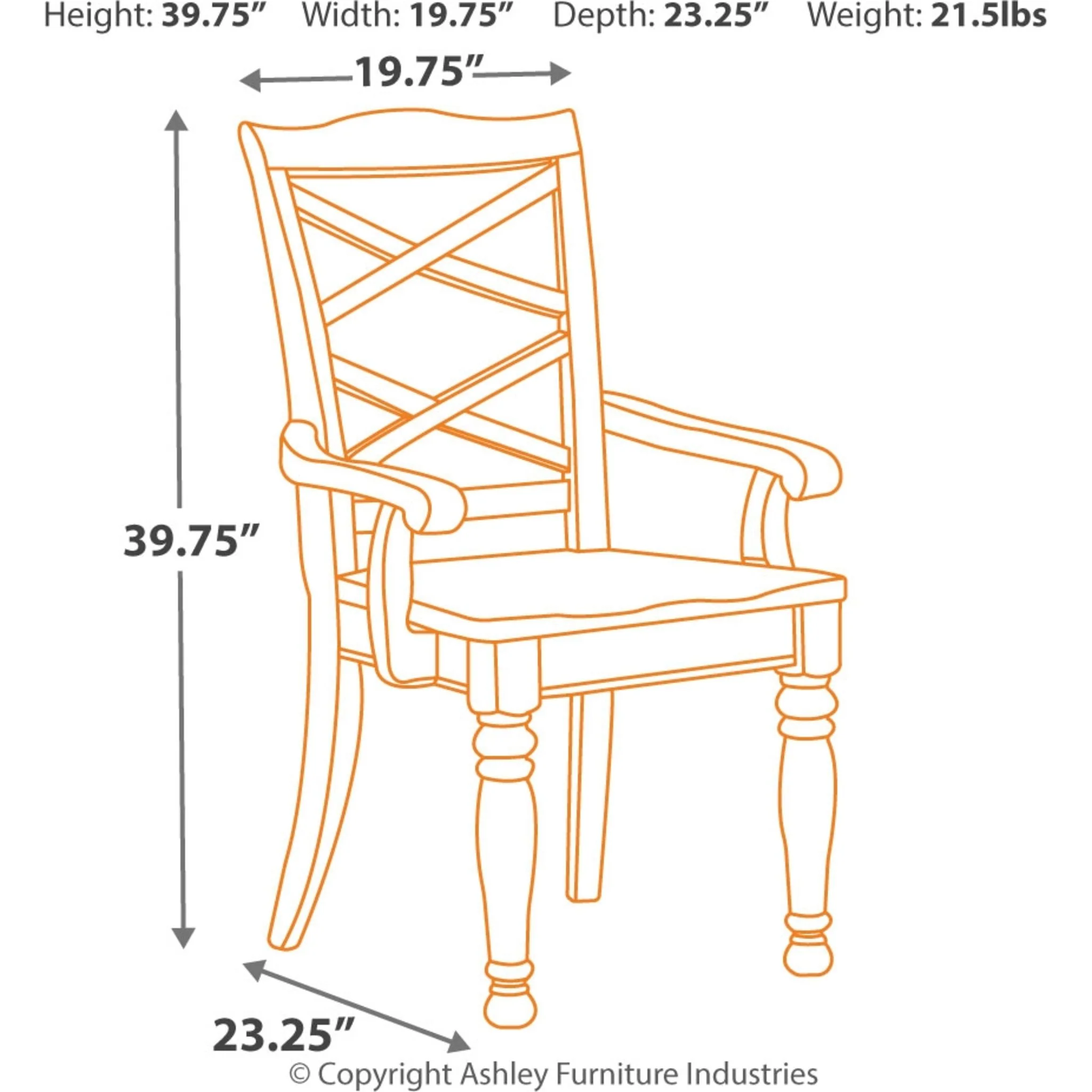 Porter Arm Chair - Rustic Brown - (D697-01A) - Image 5