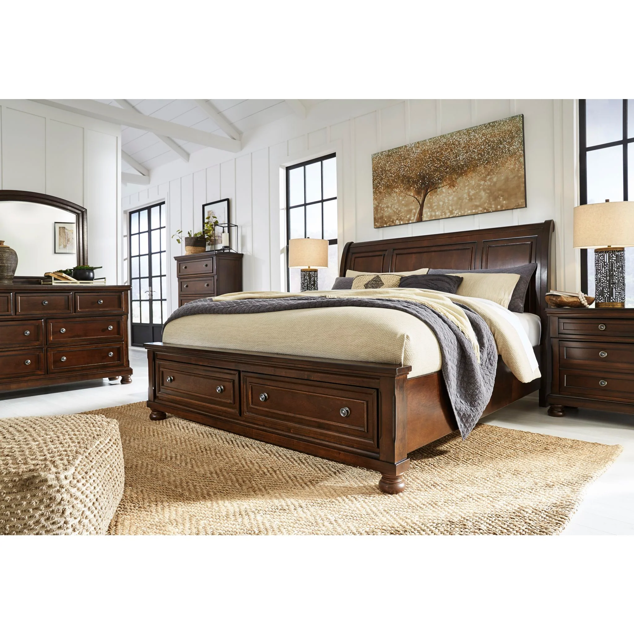 Porter King Sleigh Bed - Rustic Brown - Image 8