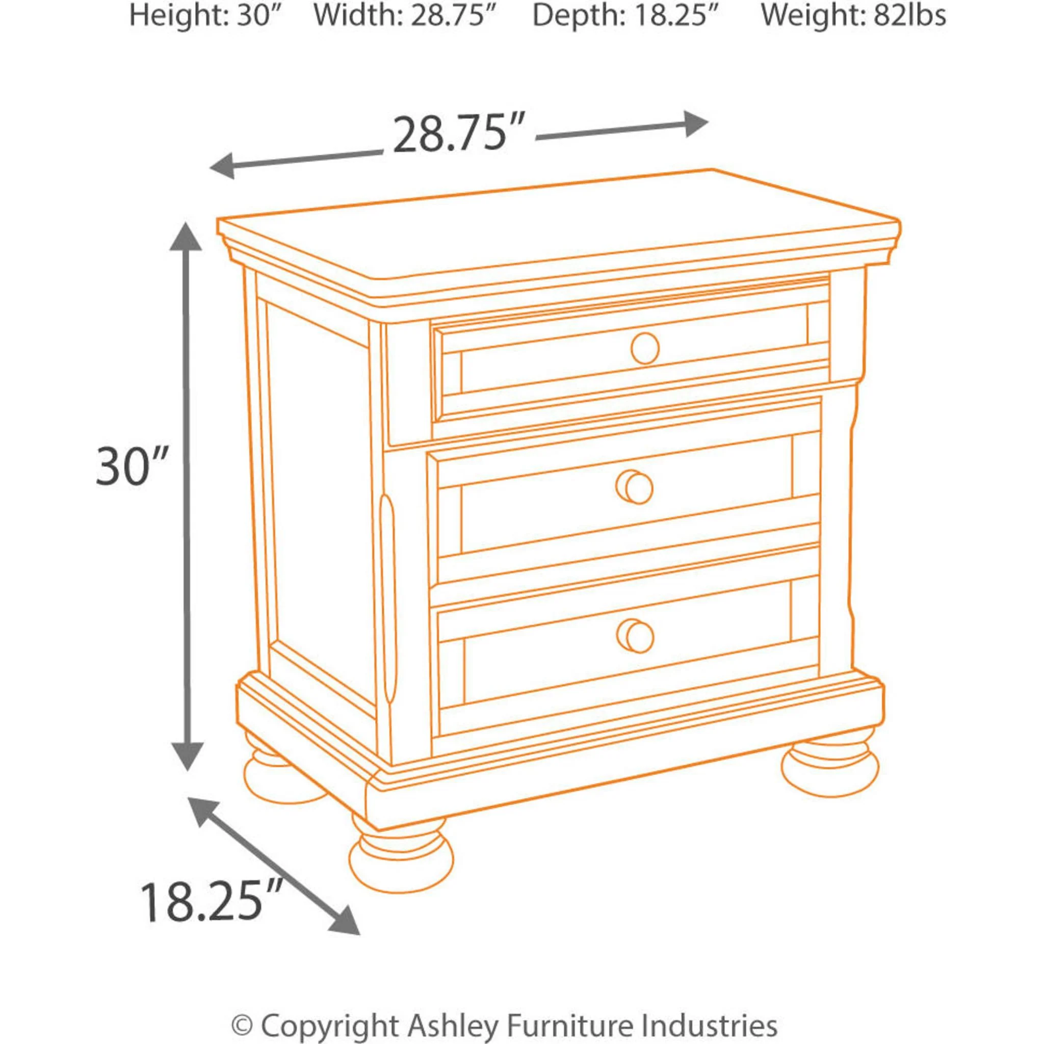 Porter Nightstand - Rustic Brown - Image 16