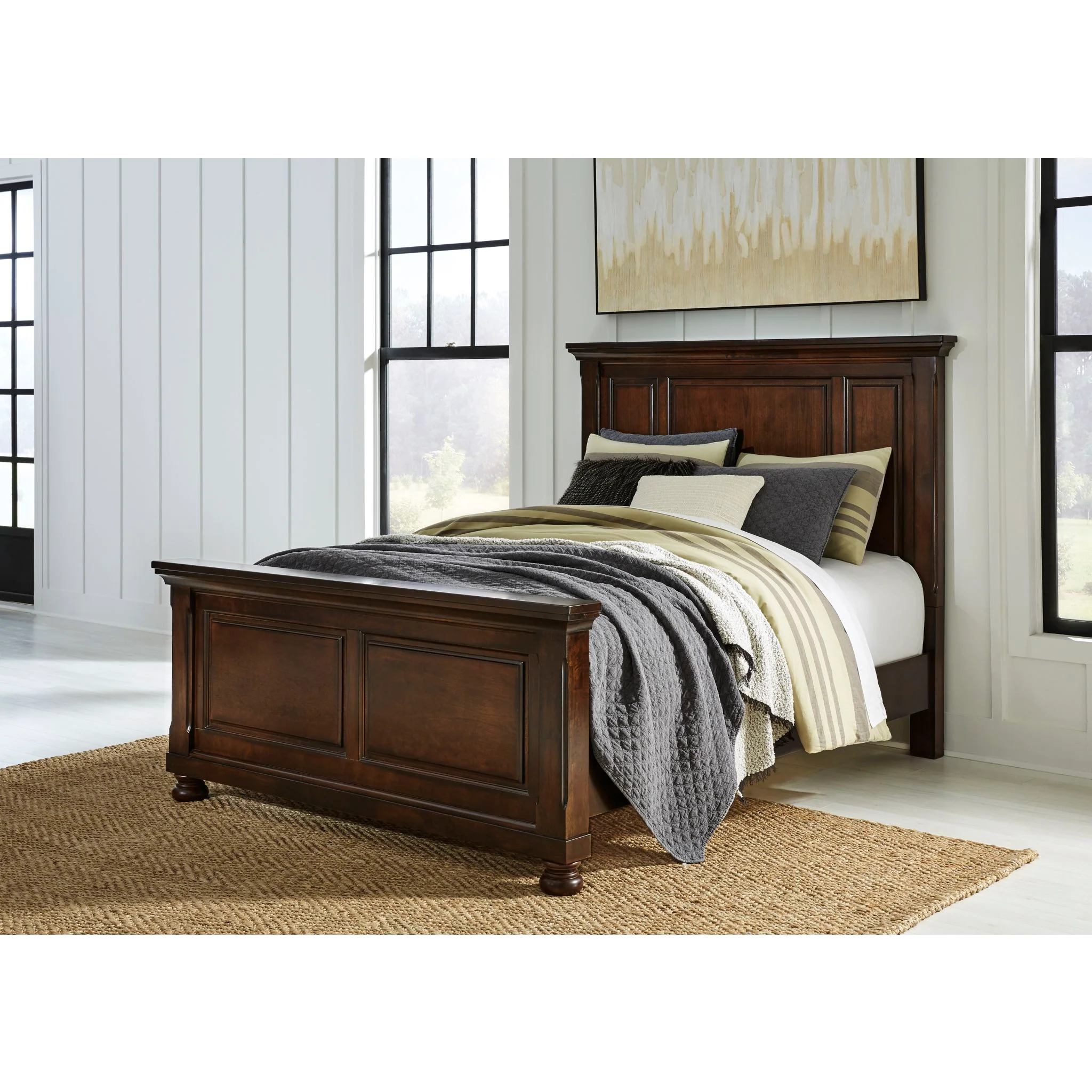 Porter Queen Panel Headboard - Rustic Brown - Image 6