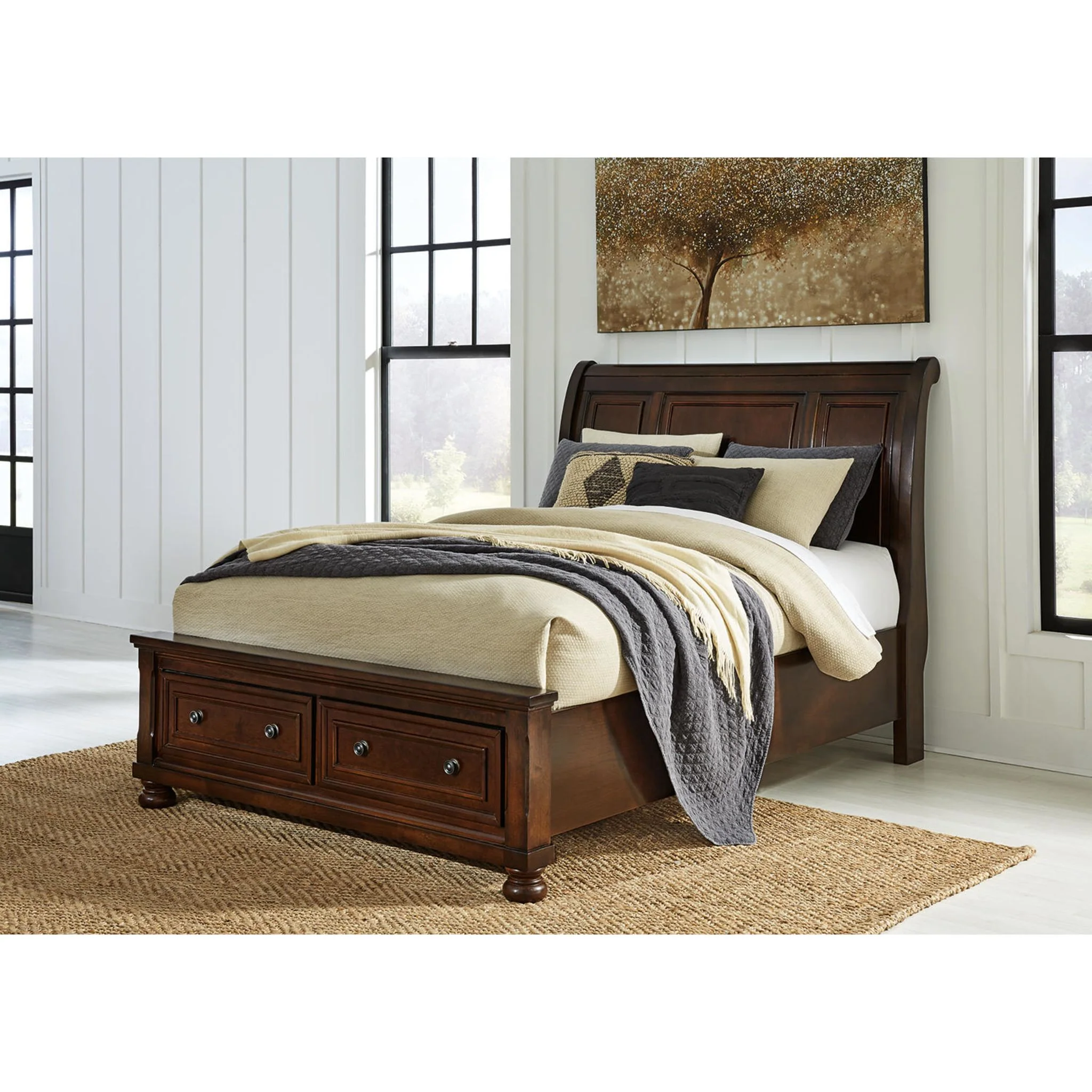 Porter Queen Sleigh Bed - Rustic Brown - Image 10