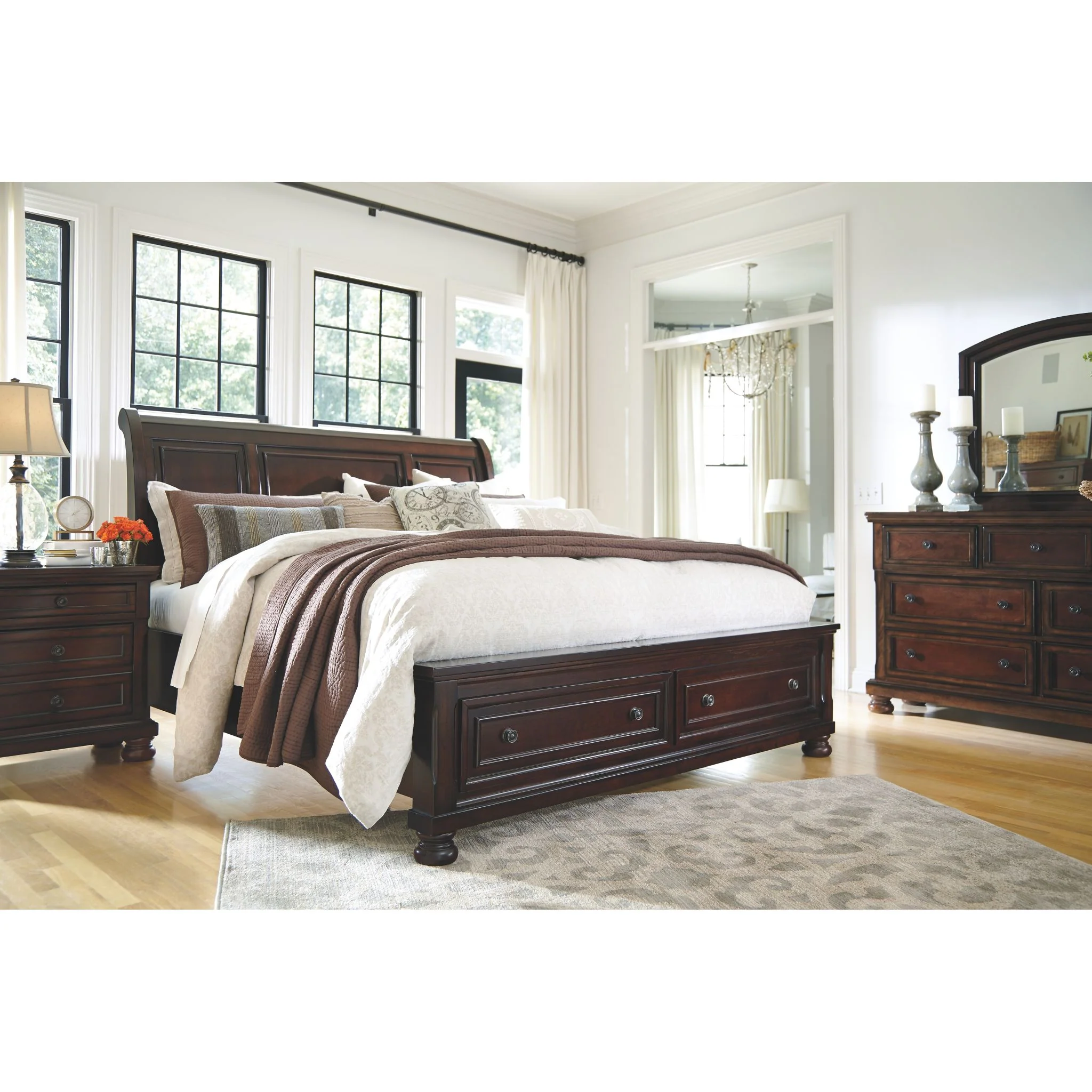 Porter Queen Sleigh Bed - Rustic Brown - Image 3