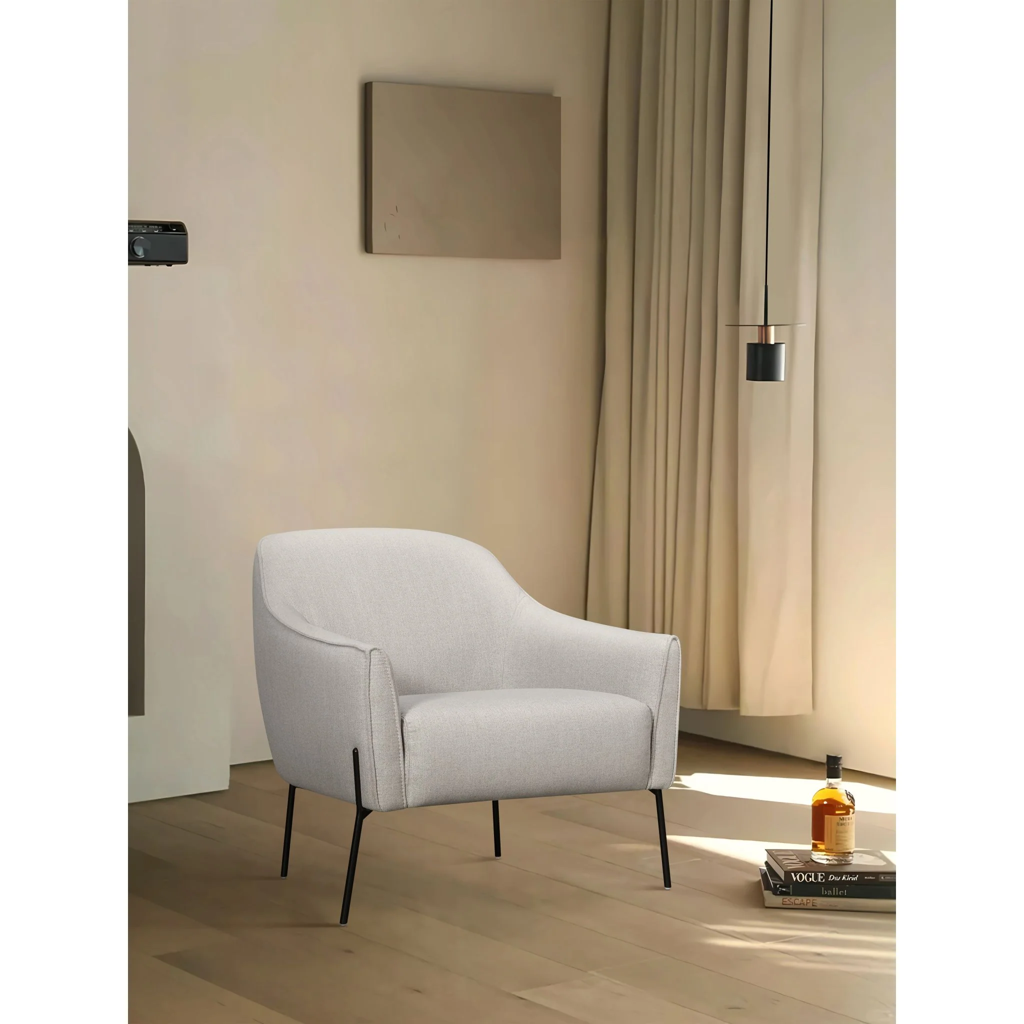 Precise Accent Chair - Broderick Charcoal - Image 2