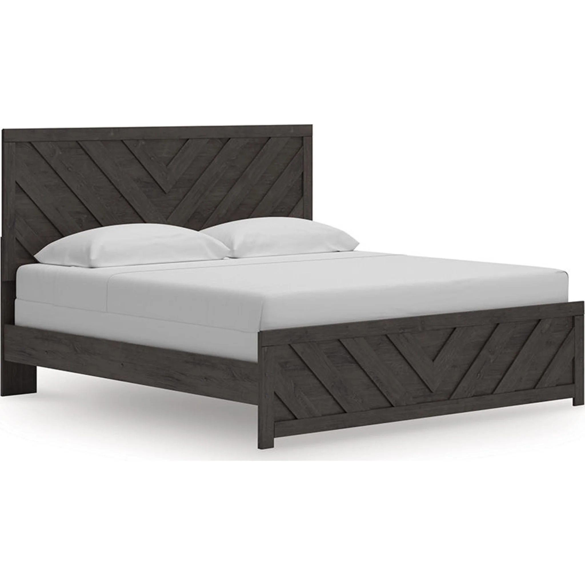 Prendonea King Panel Bed - Charcoal