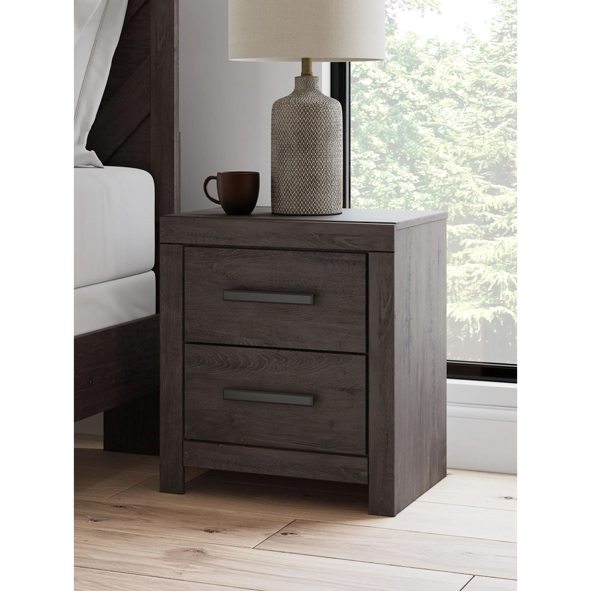 Prendonea Nightstand - Charcoal - Image 13