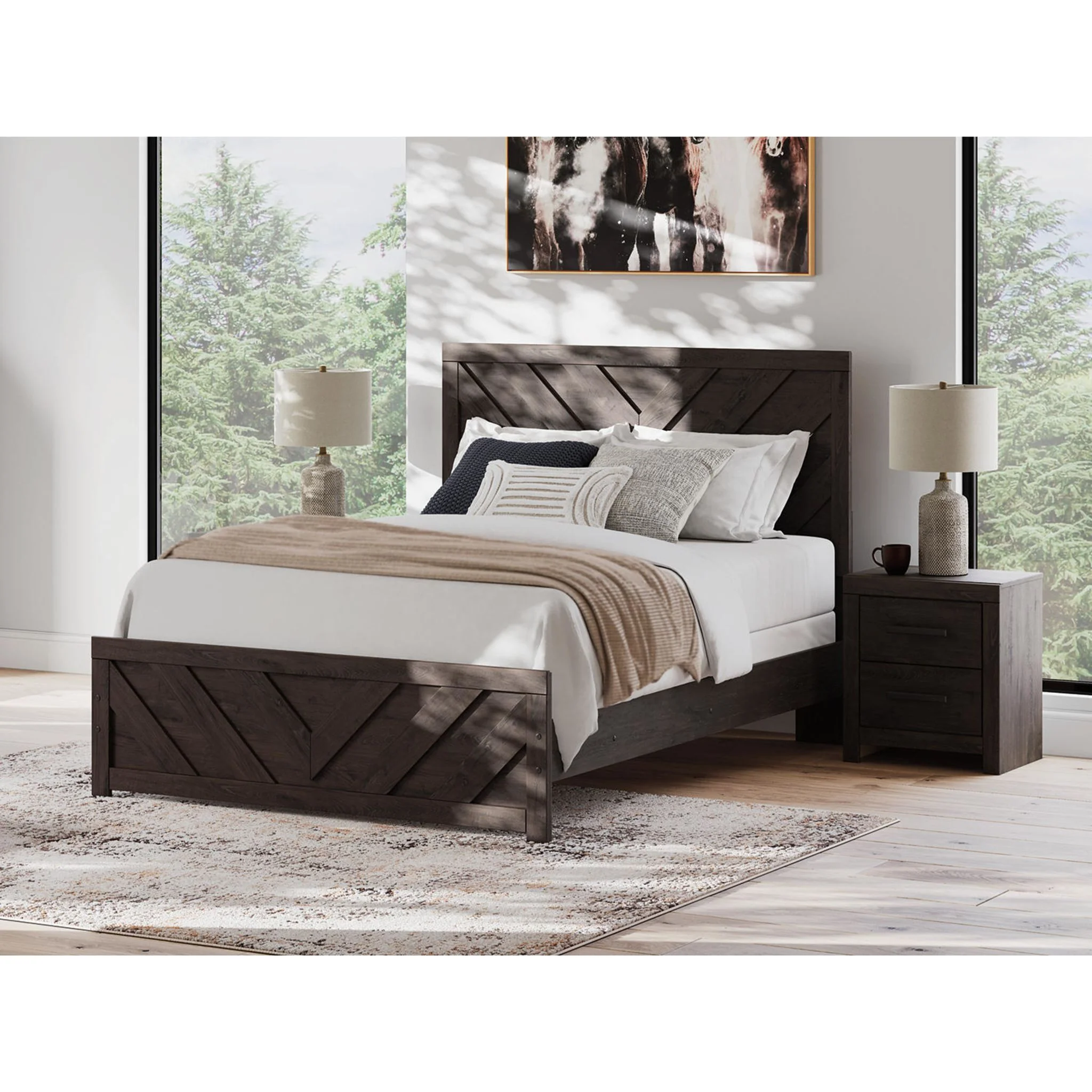 Prendonea Queen Panel Bed - Charcoal - Image 2