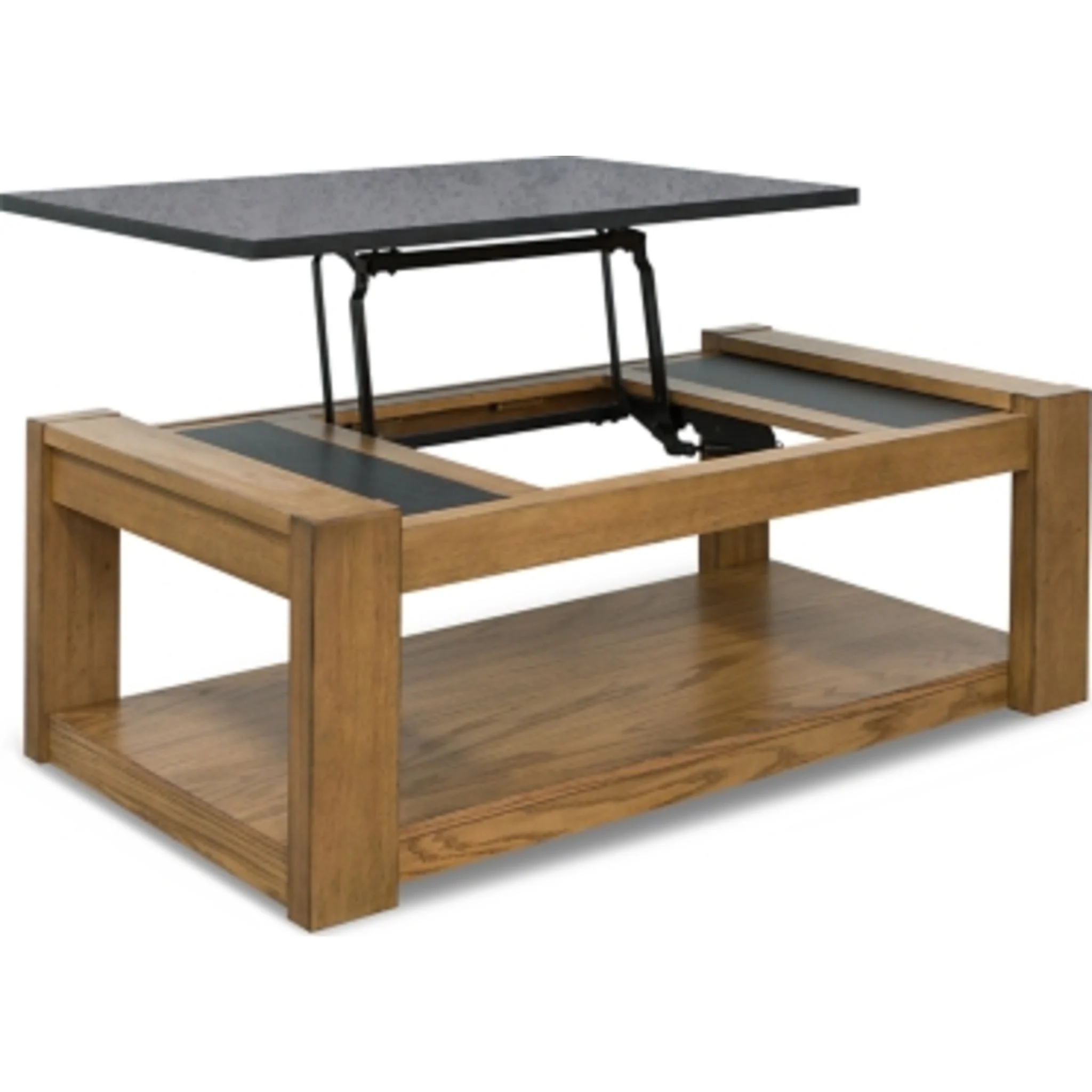 Quentina Coffee Table - Light Brown/Black - Image 2