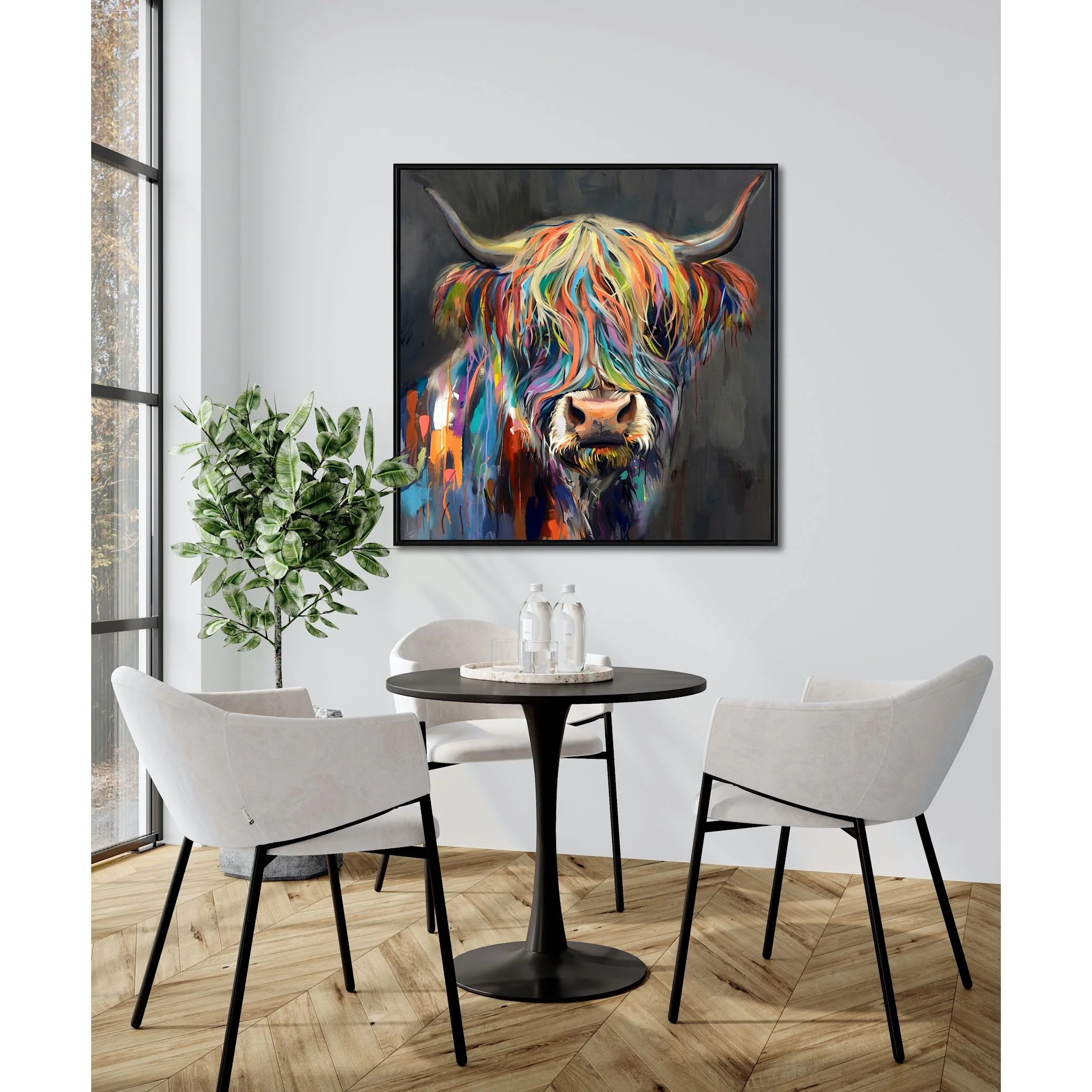 Rainbow Highland Wall Art 33.00" x 33.00" - Image 2