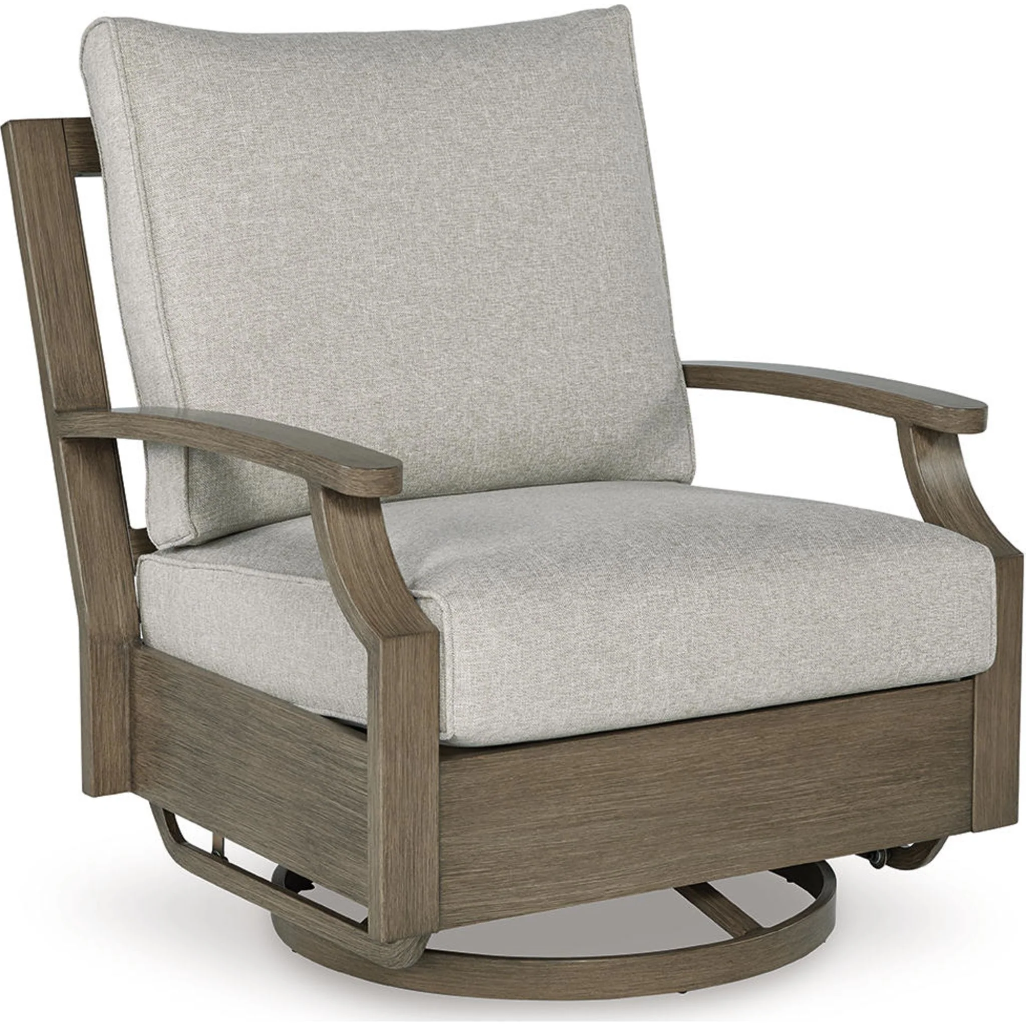 Rainier Ranch Outdoor Swivel Glider Chair - Brown/Beige