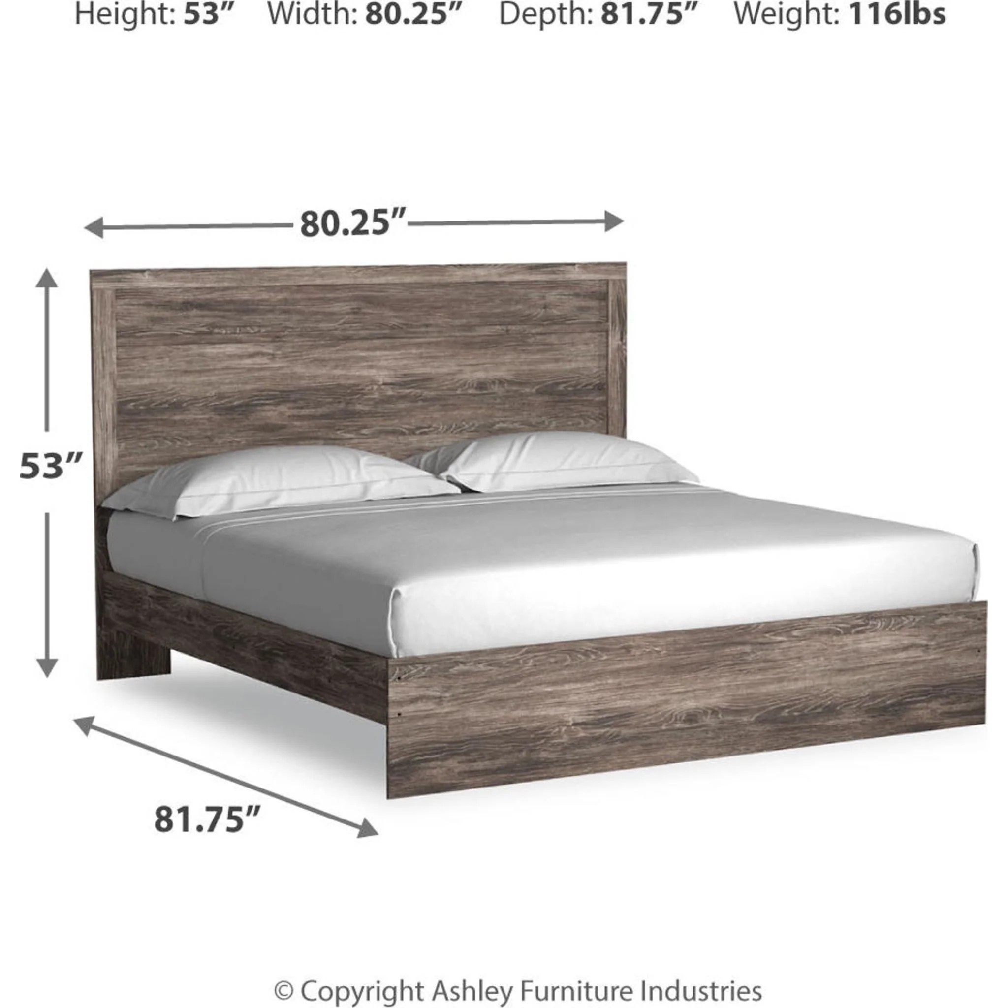 Ralinksi Panel Bed - Gray - Image 14