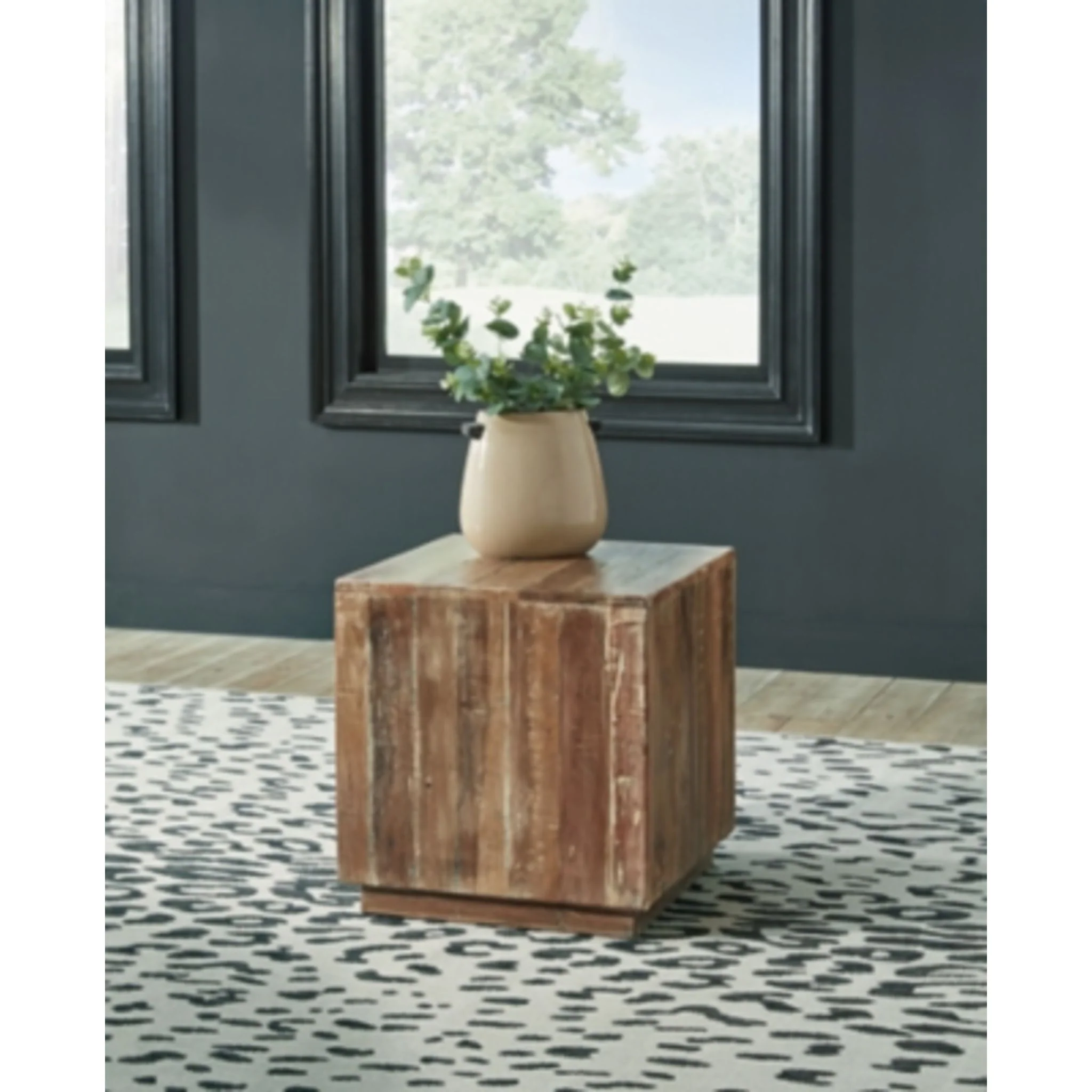 Randale Accent Table - Distressed Brown - Image 2