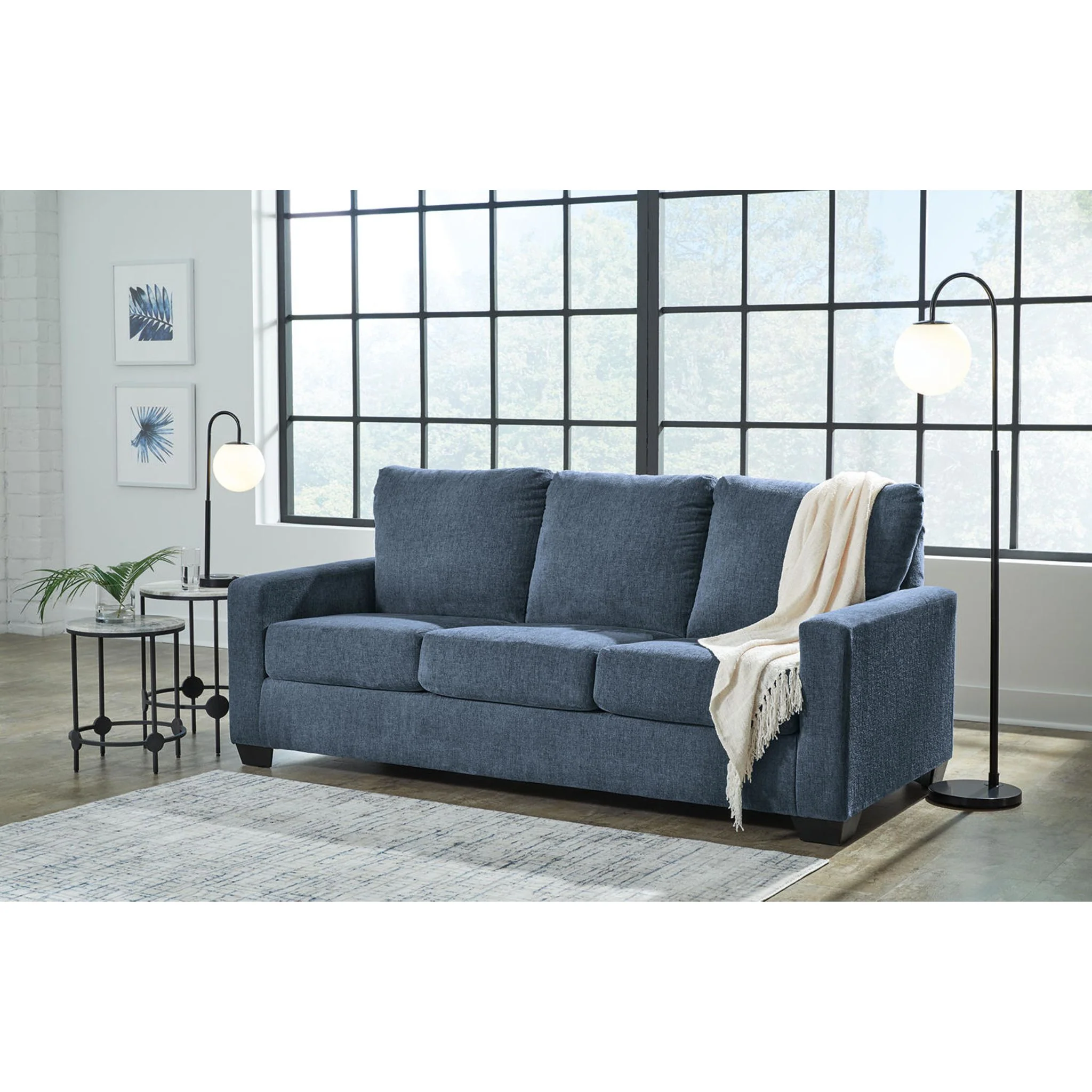 Rannis Queen Sofa Sleeper - Navy - Image 6