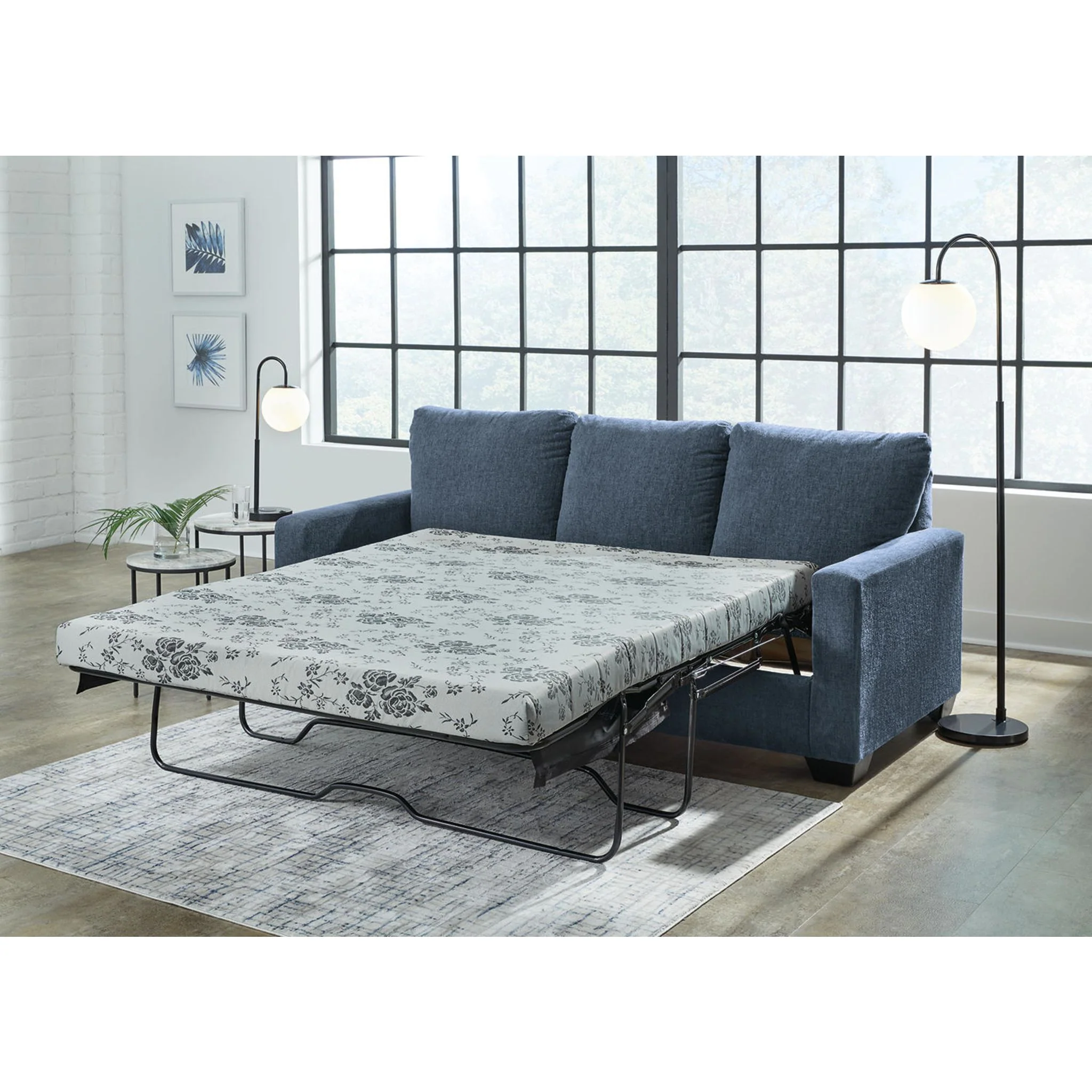 Rannis Queen Sofa Sleeper - Navy - Image 7