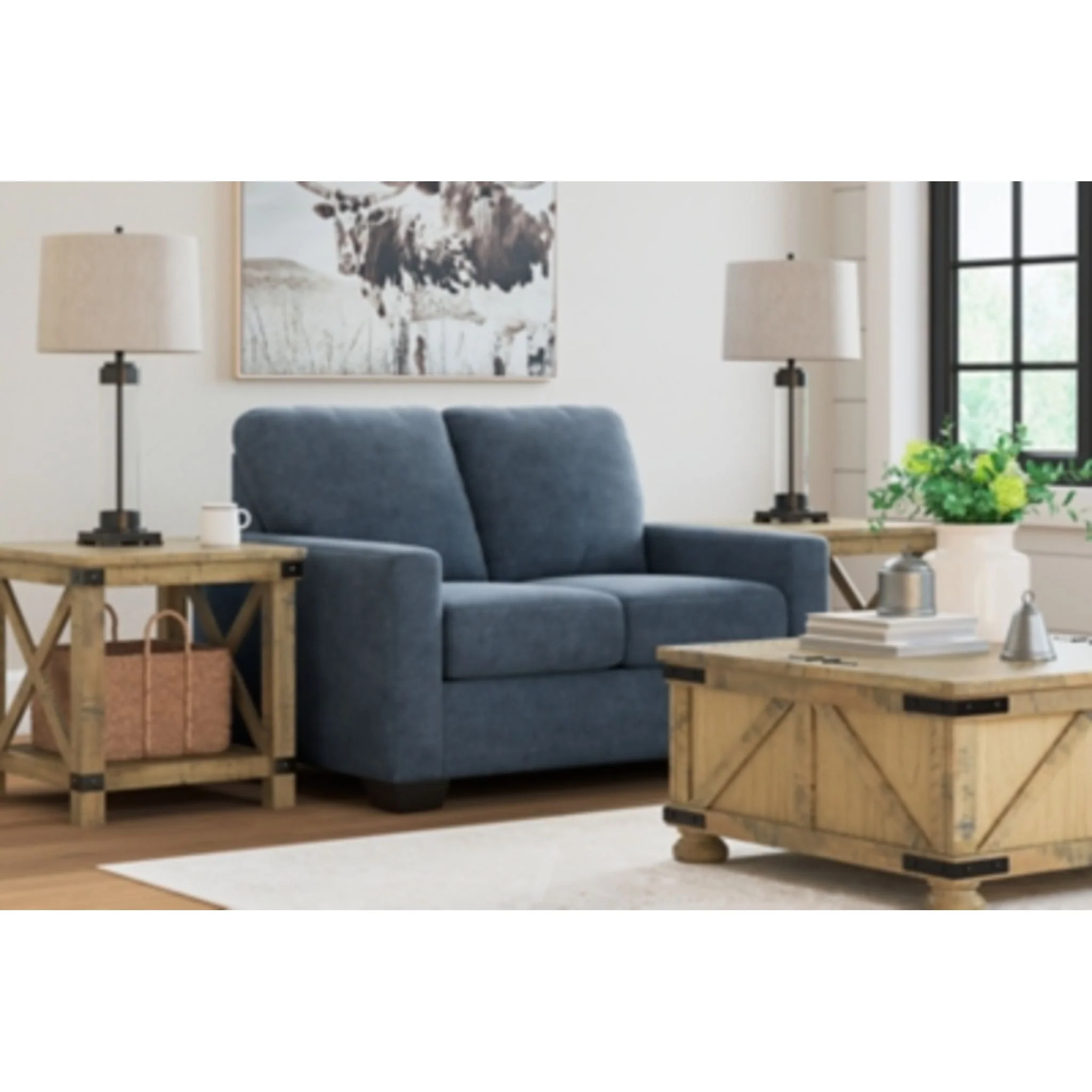 Rannis Twin Sofa Bed - Navy - Image 10