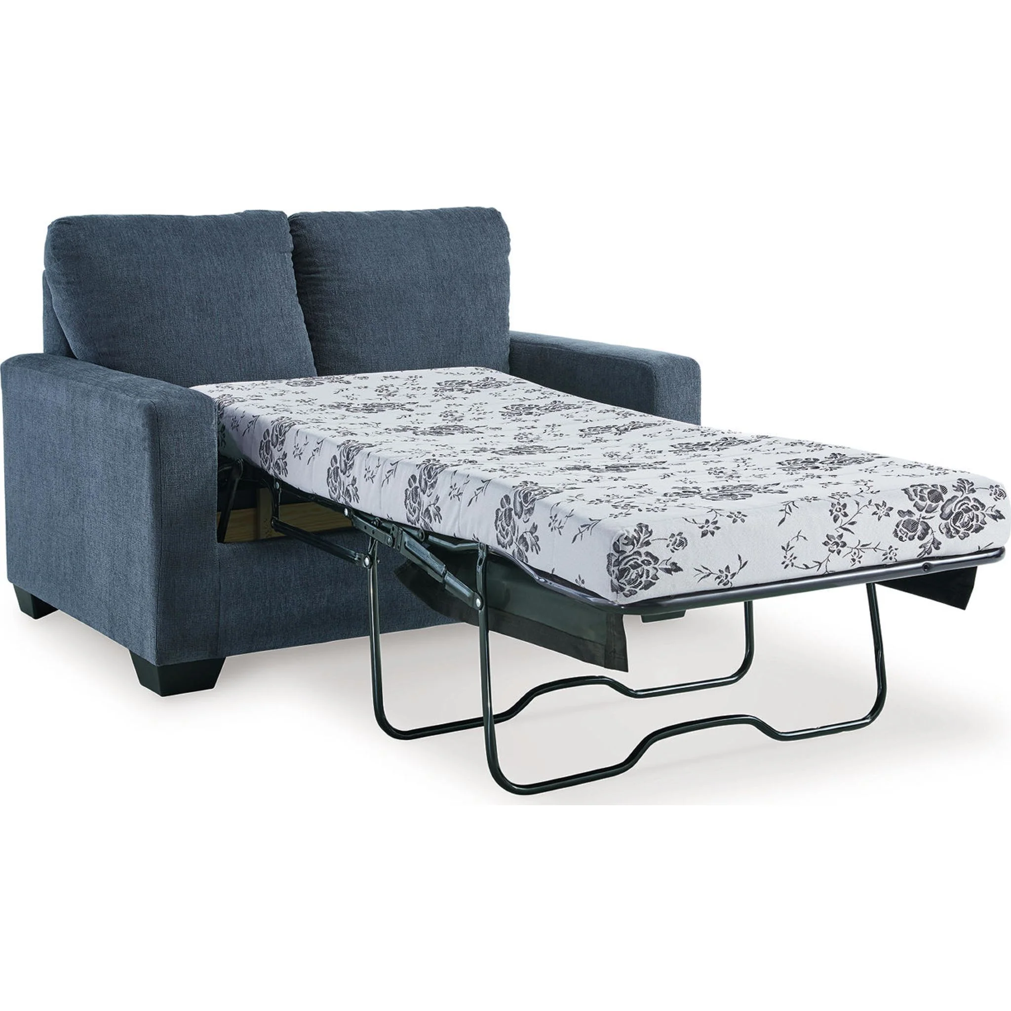 Rannis Twin Sofa Bed - Navy - Image 4