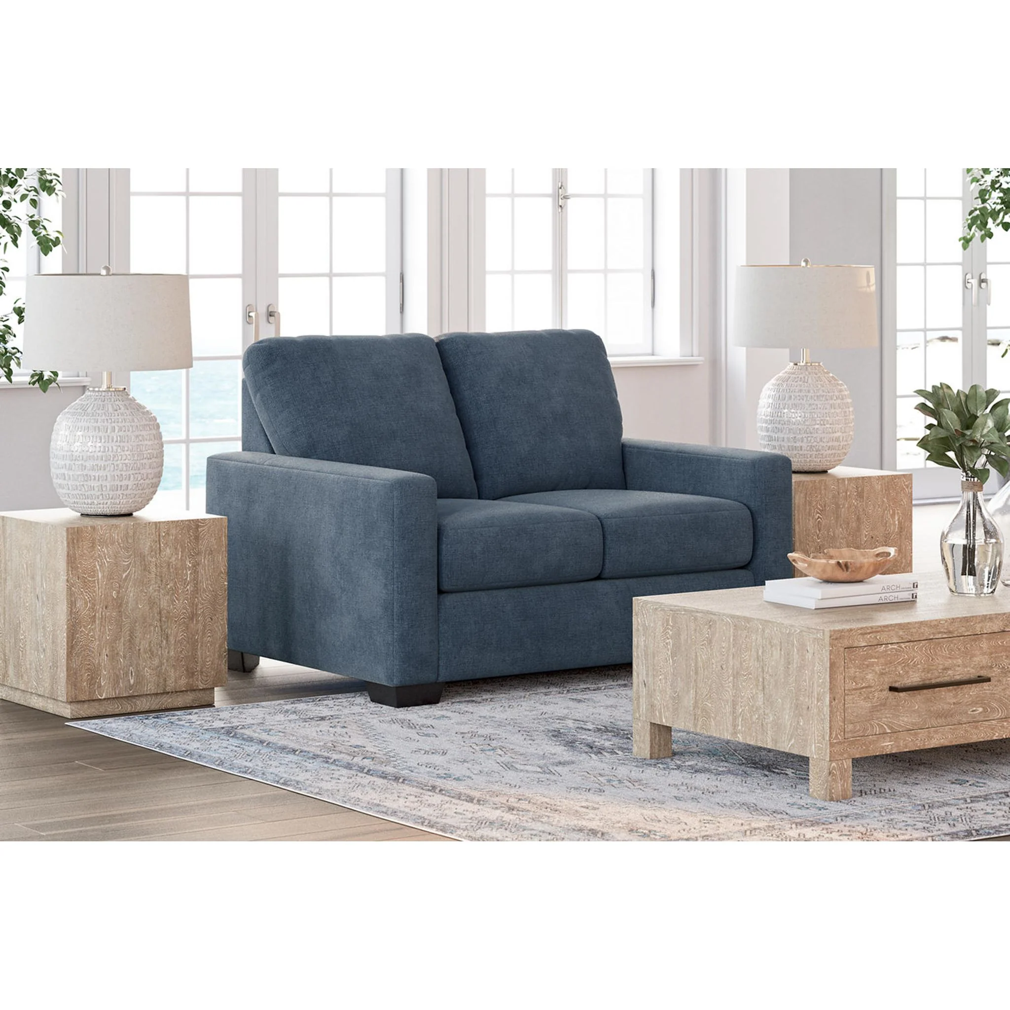 Rannis Twin Sofa Bed - Navy - Image 9