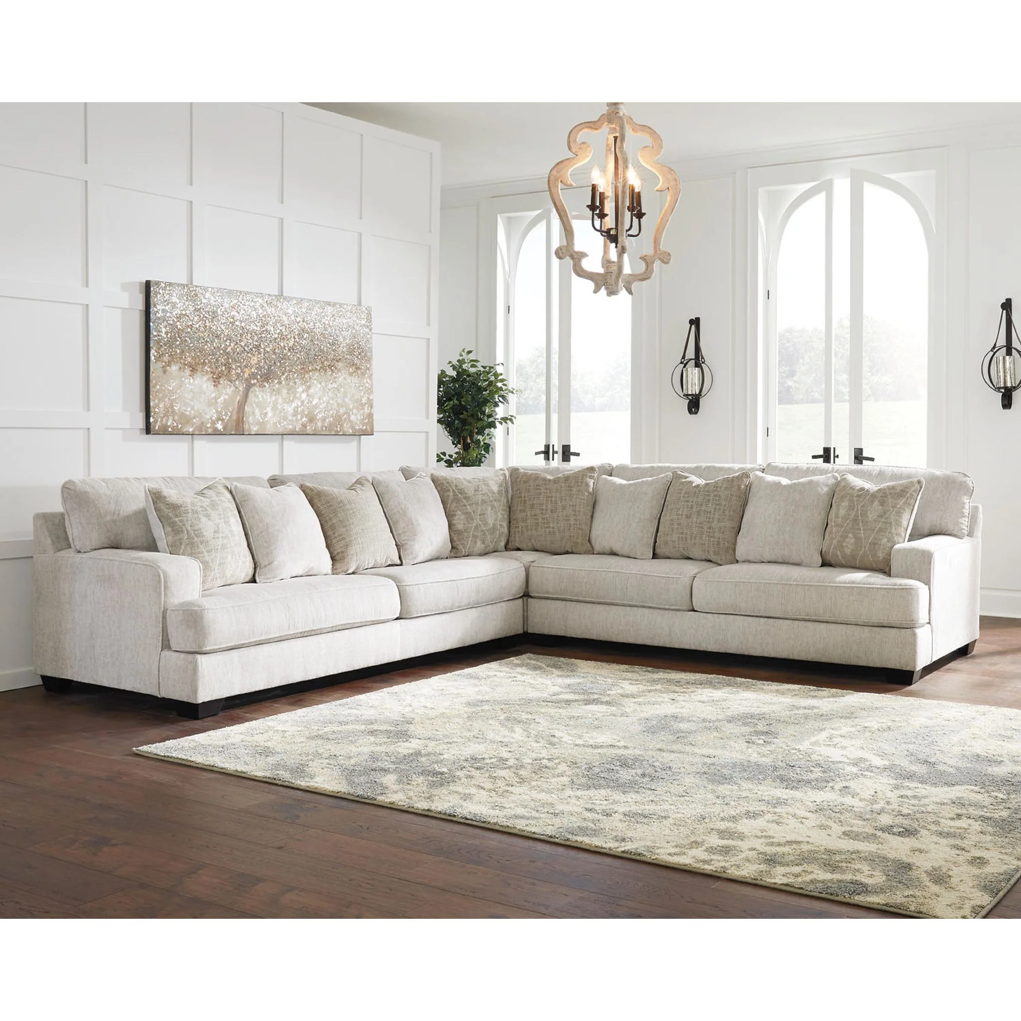 Rawcliffe 5 Piece Sectional - Parchment - Image 2