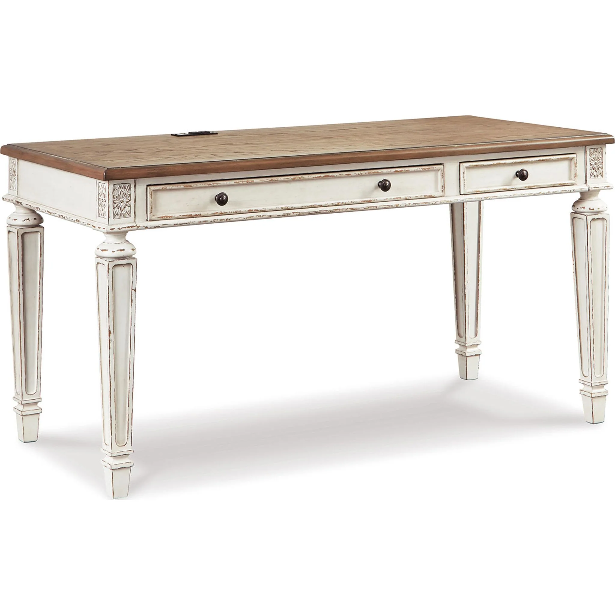 Realyn 2 Piece Home Office Package - White/Brown - Image 23