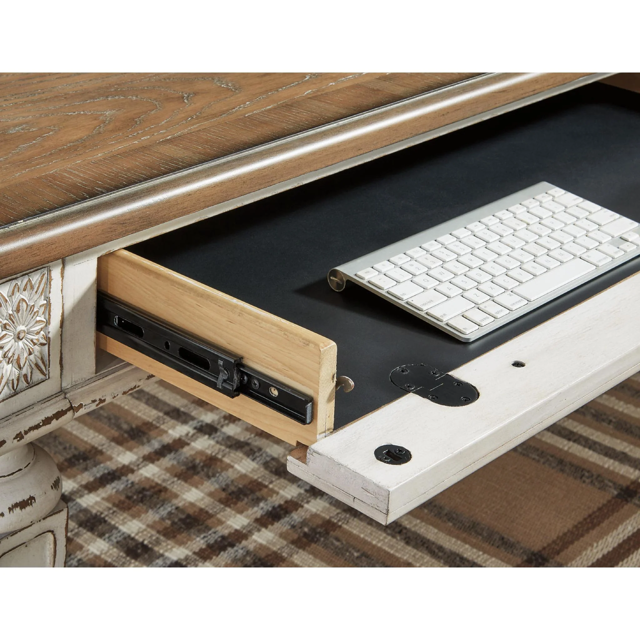 Realyn 2 Piece Home Office Package - White/Brown - Image 24
