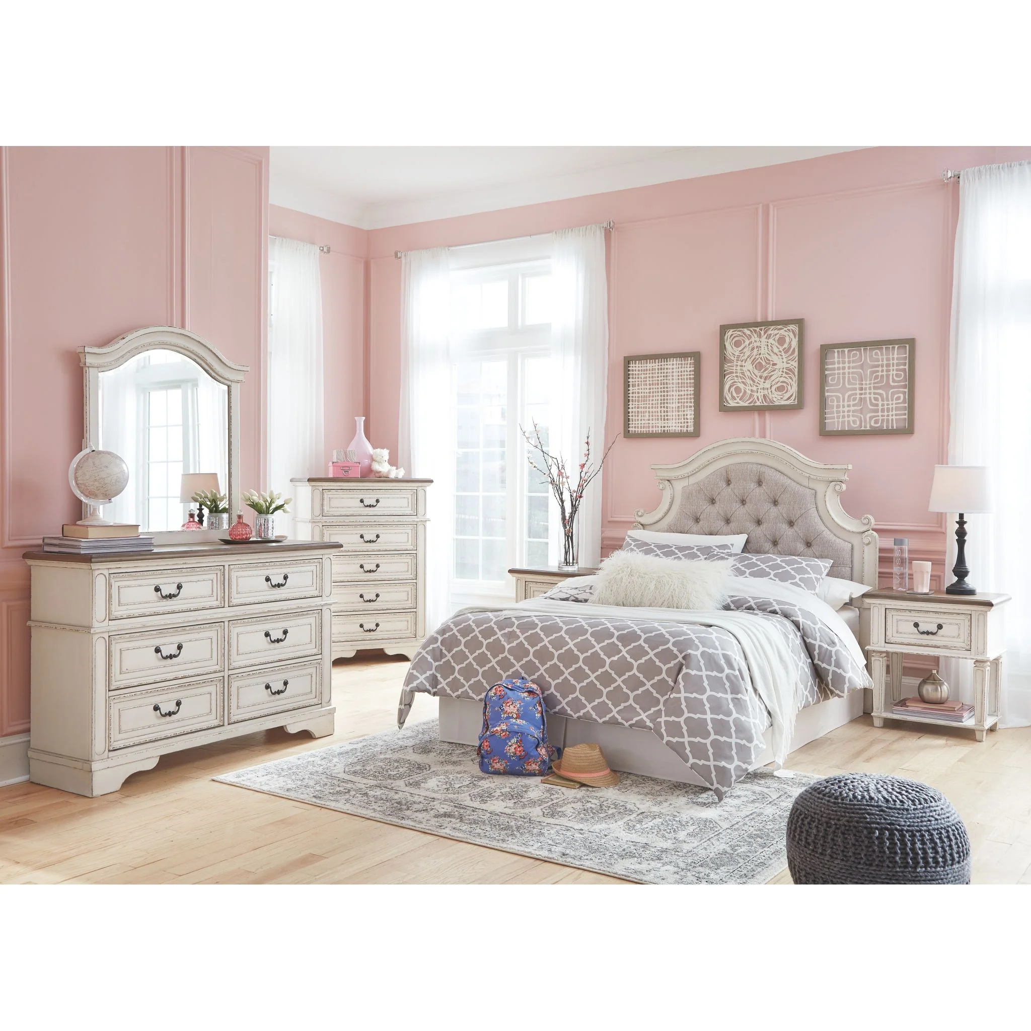 Realyn Dresser and Mirror - Chipped White - Image 5