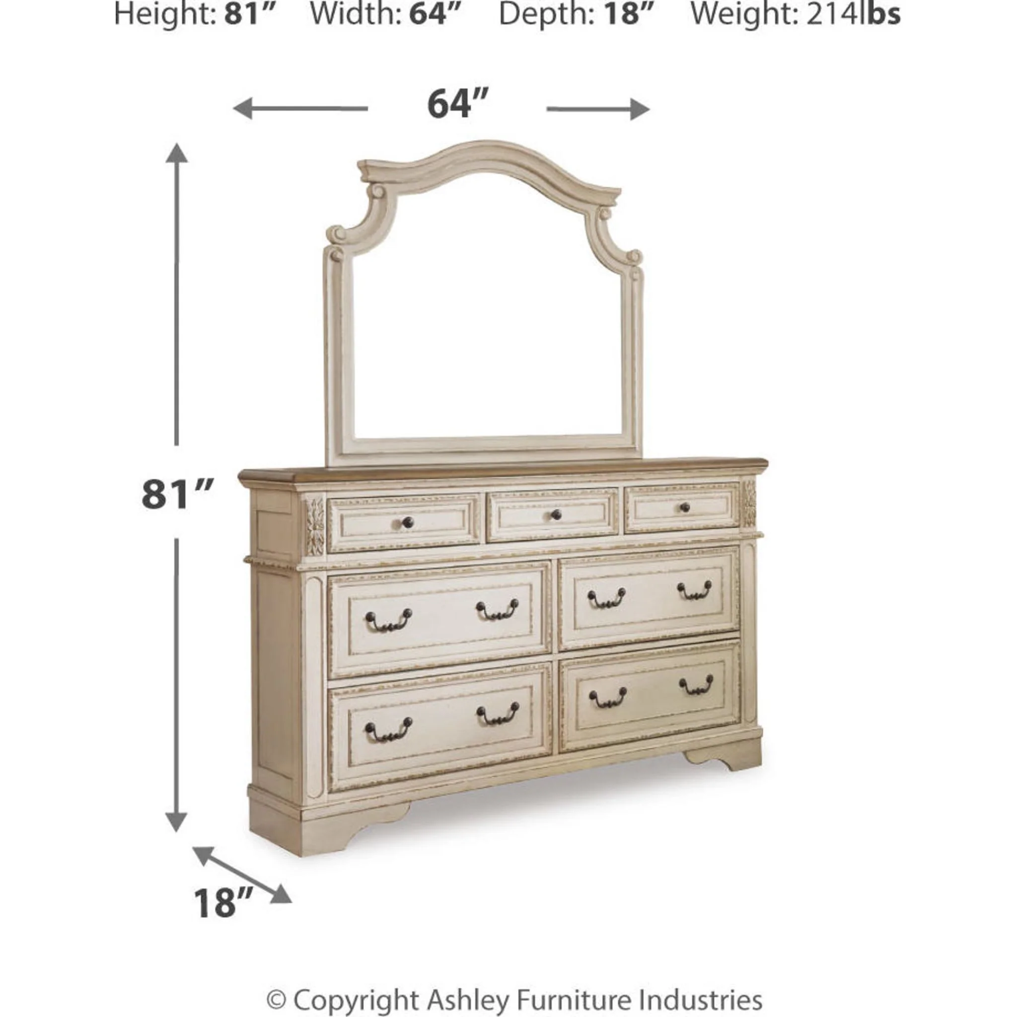 Realyn Dresser and Mirror - Two-tone - Image 17