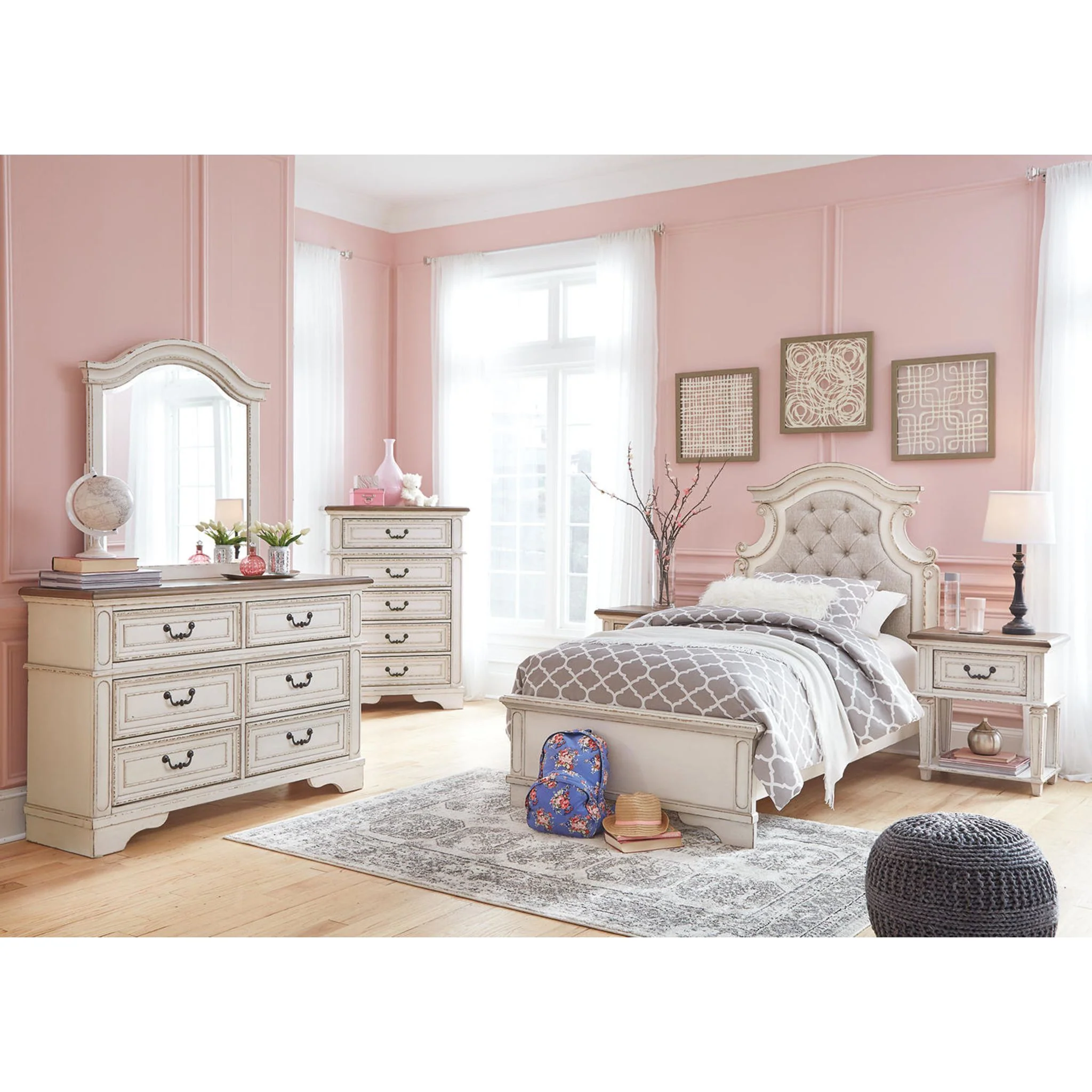 Realyn Full Panel Bed - Chipped White - Image 13