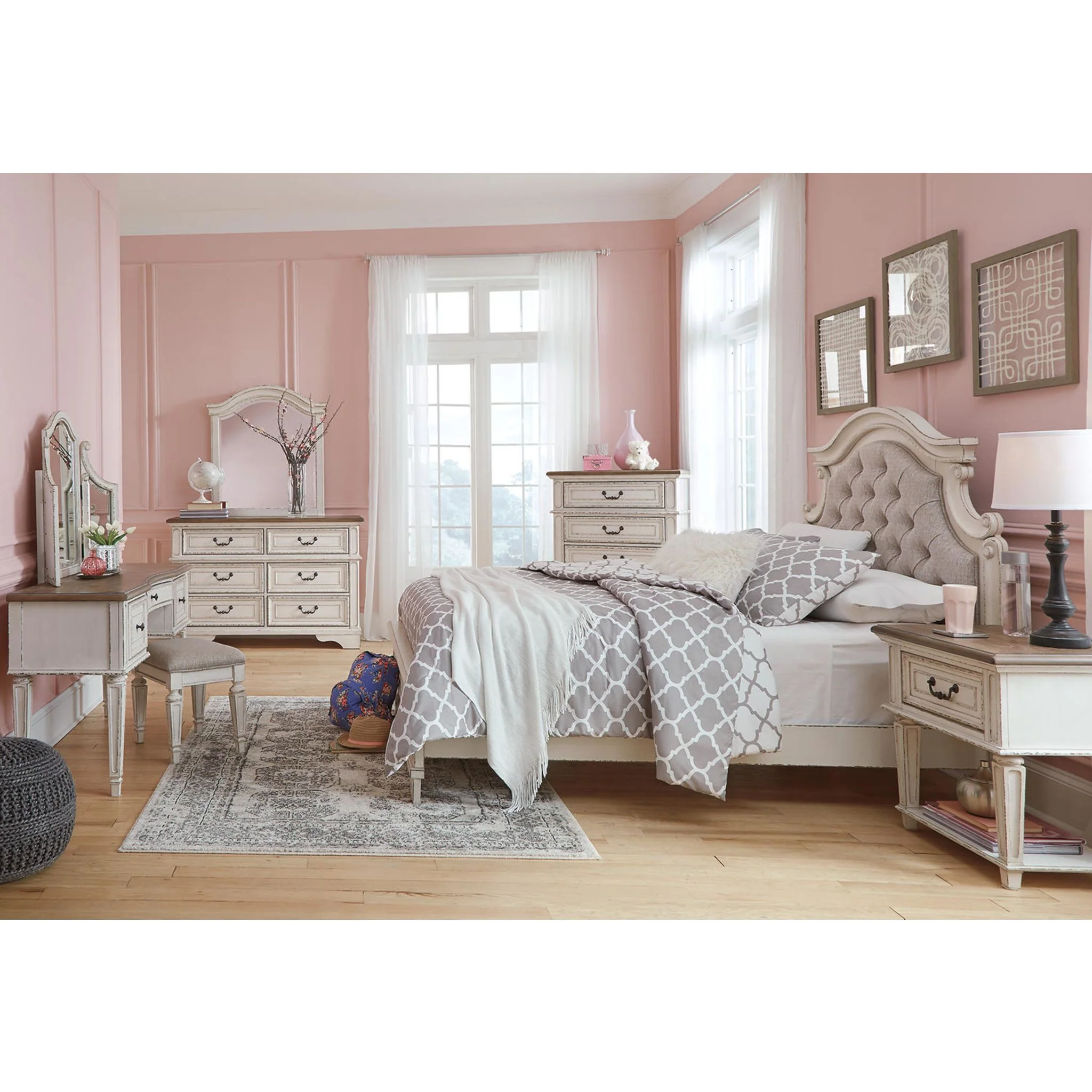 Realyn Full Panel Bed - Chipped White - Image 14