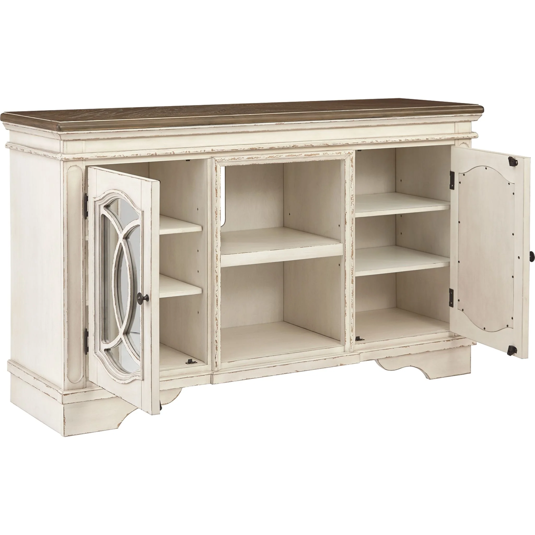 Realyn TV Stand - Chipped White - Image 3