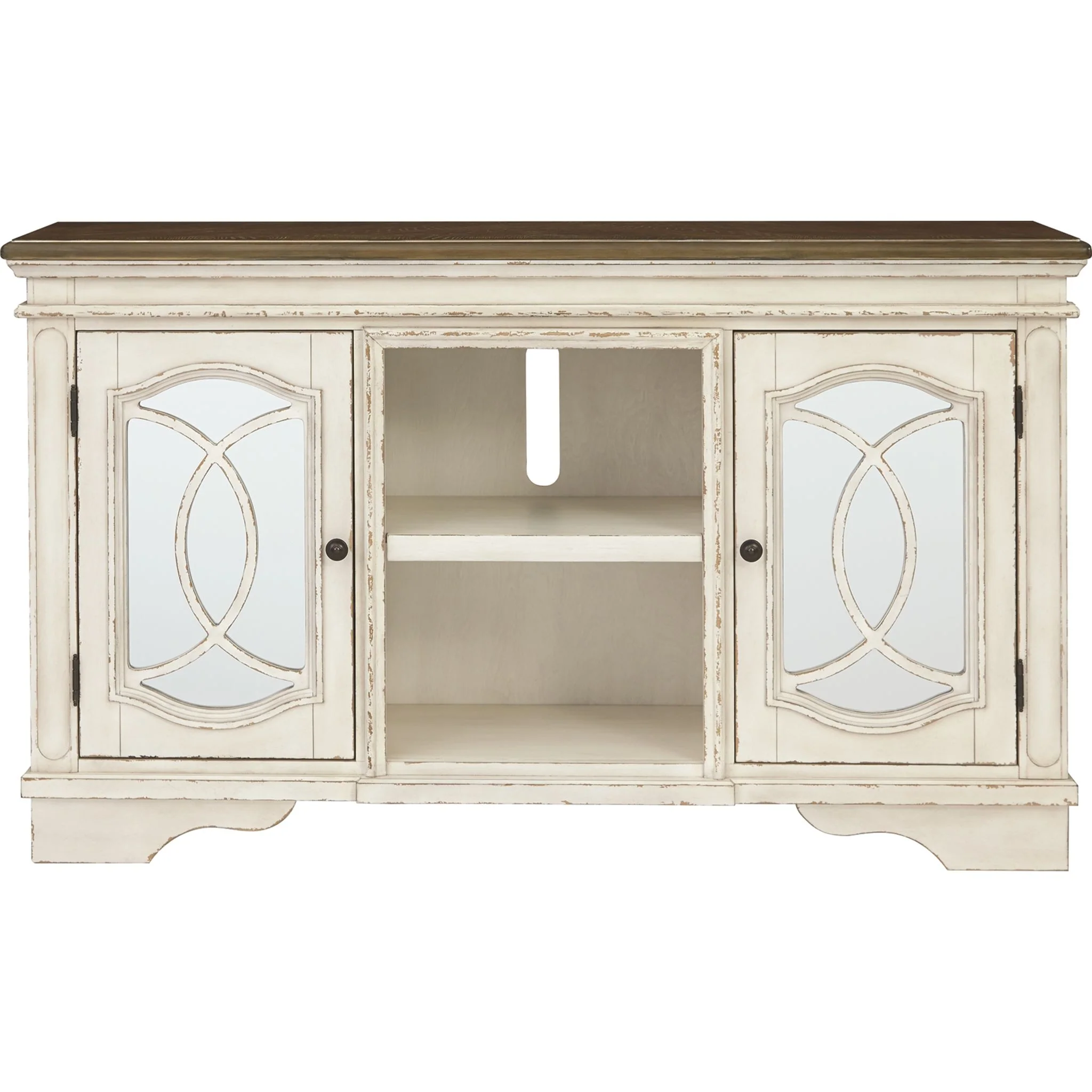Realyn TV Stand - Chipped White - Image 6
