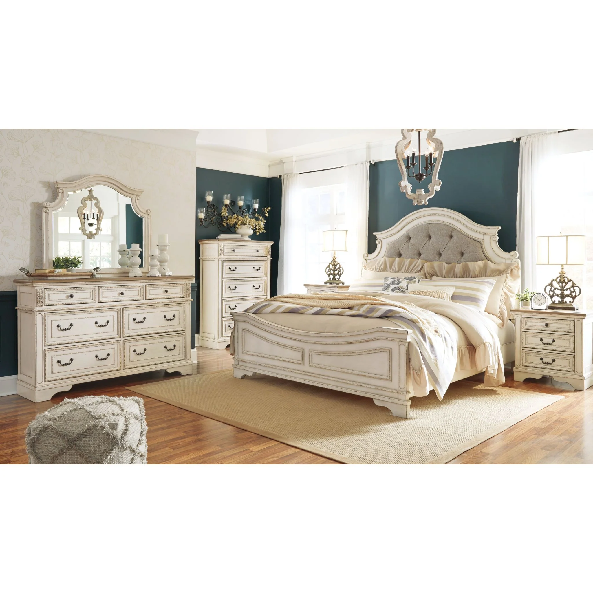 Realyn Panel Bed - White - Image 36