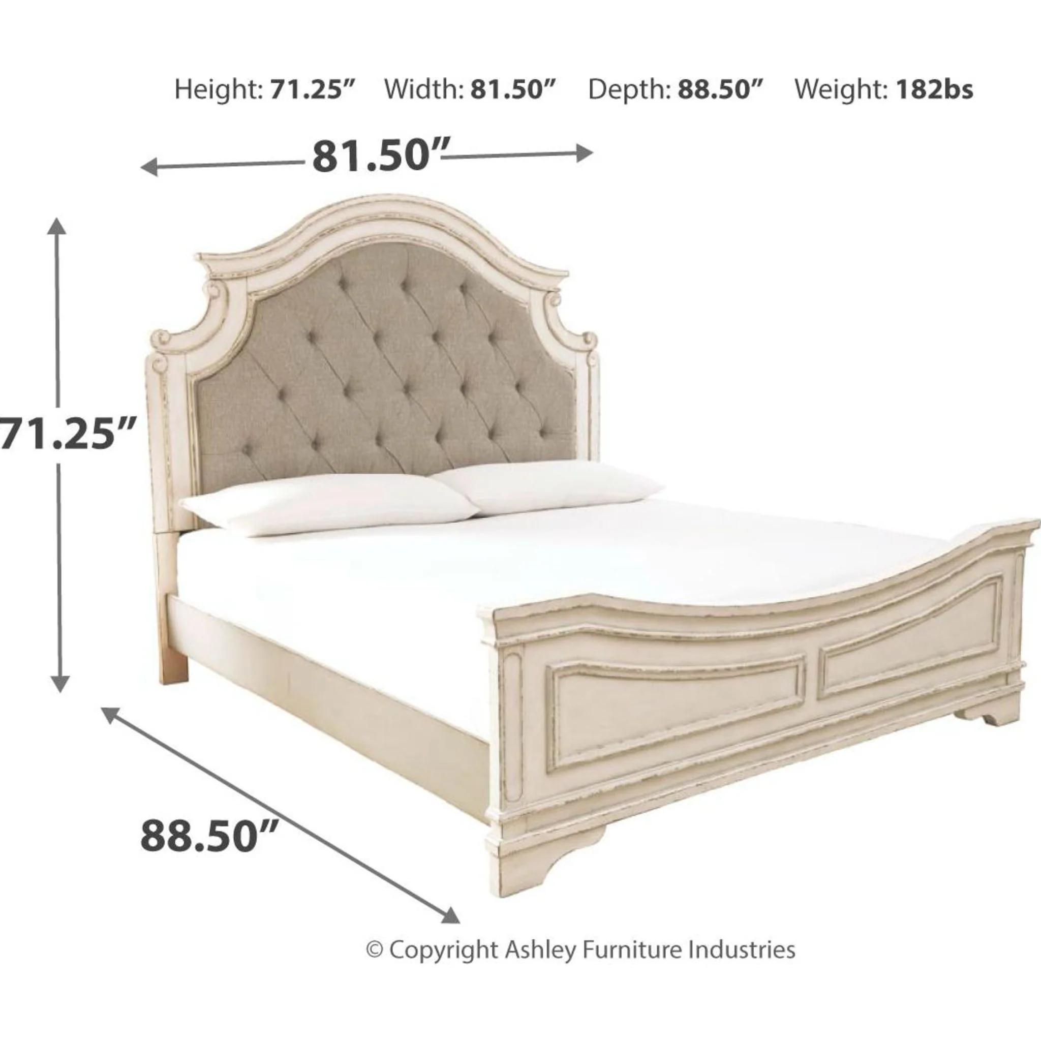 Realyn Panel Bed - White - Image 42