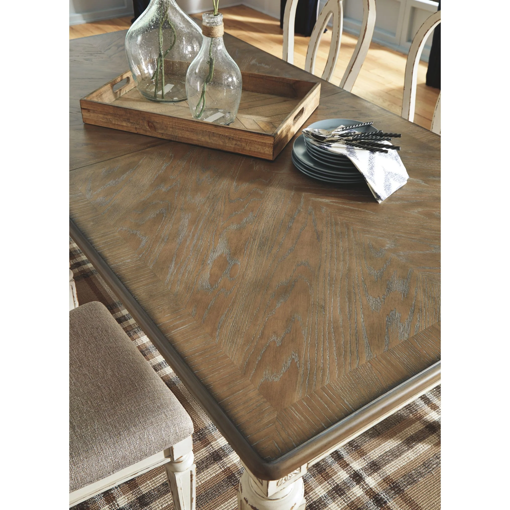 Realyn Dining Extension Table - Chipped White - (D743-45) - Image 3