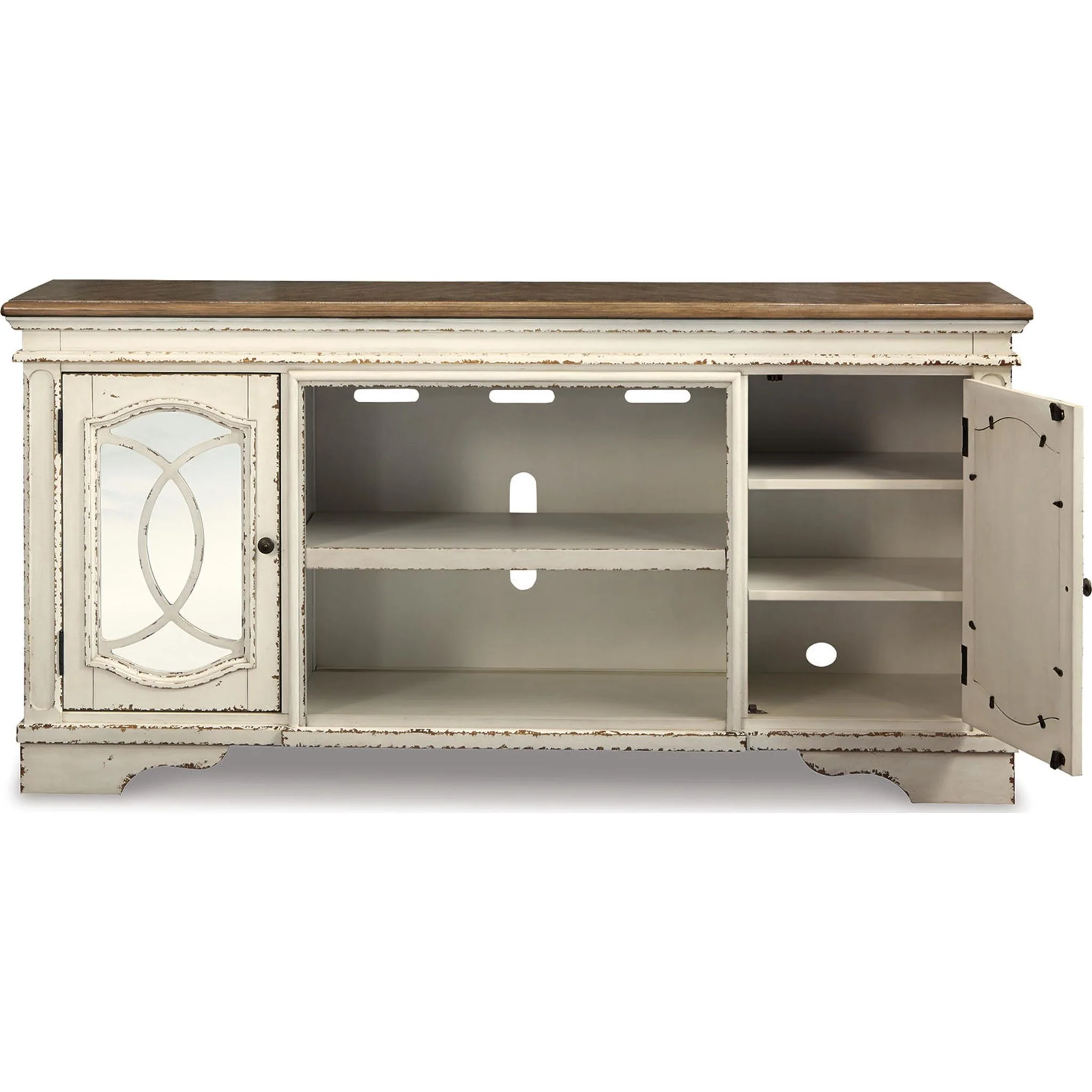 Realyn TV Stand - Chipped White - Image 12