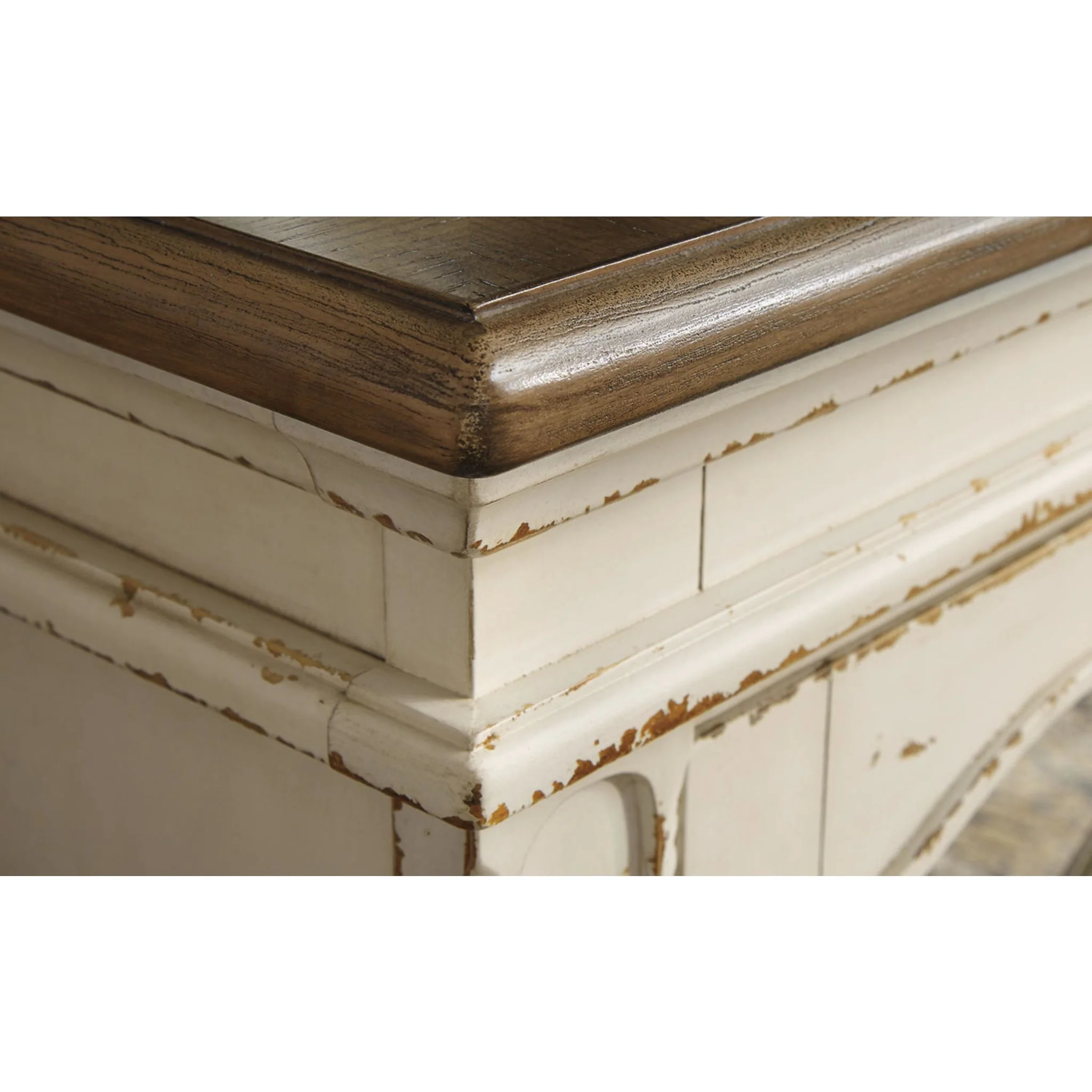Realyn TV Stand with Fireplace - Chipped White - Image 7