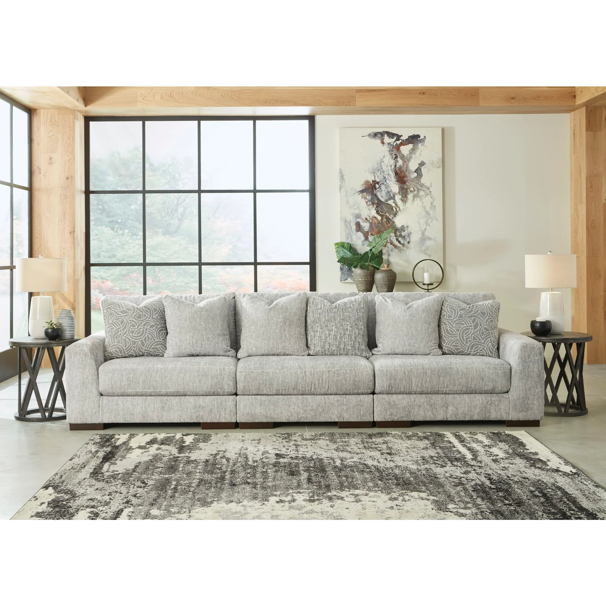 Regent Park 3 Piece Sectional - Pewter - Image 2