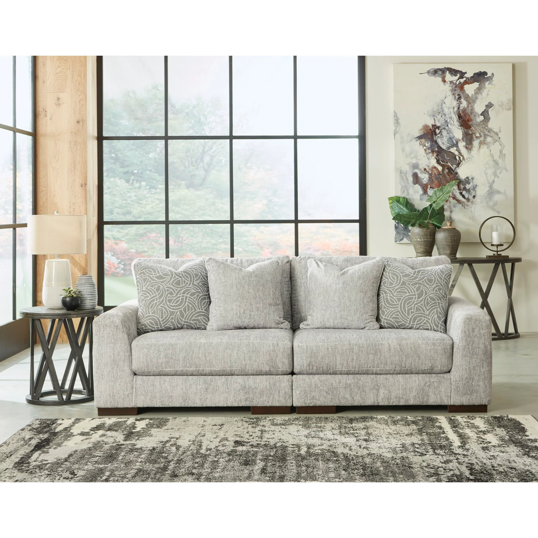 Regent Park 3 Piece Sectional - Pewter - Image 3