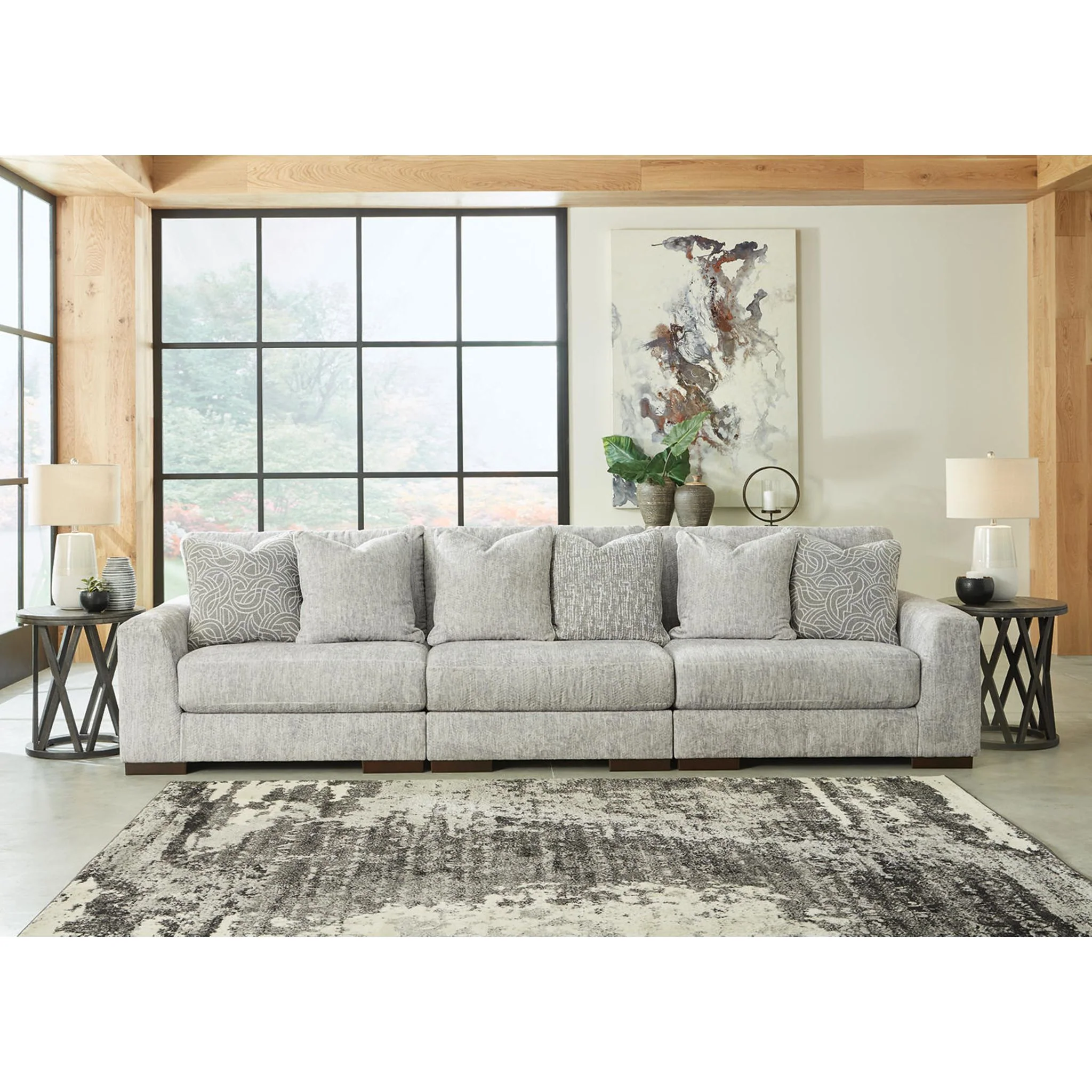 Regent Park 3 Piece Sectional - Pewter - Image 8