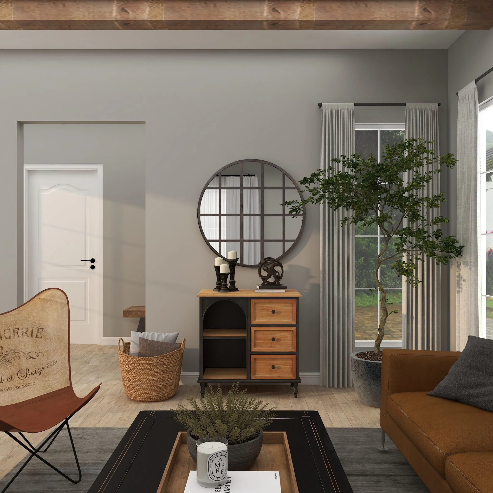 Renato Accent Cabinet - Brown - Image 3