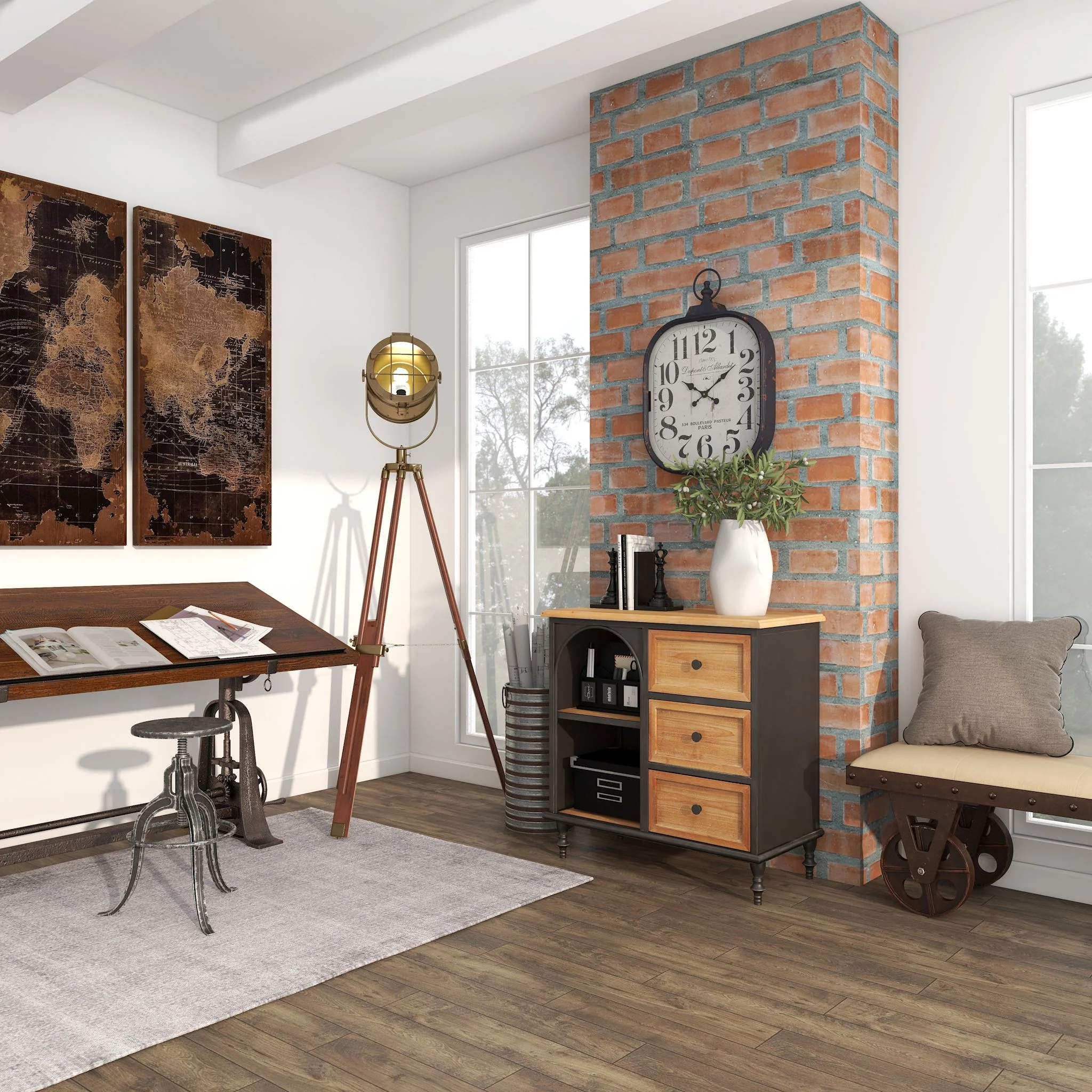 Renato Accent Cabinet - Brown - Image 4