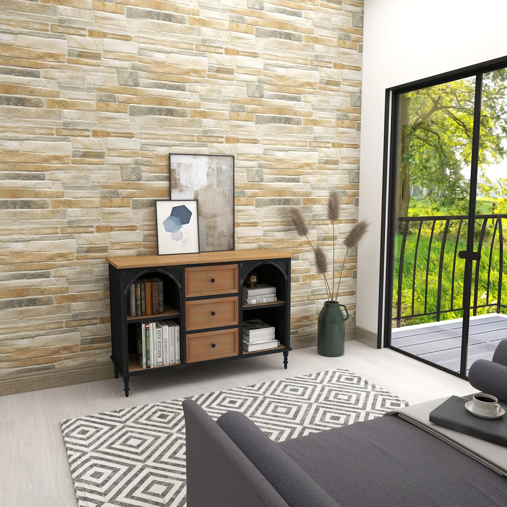 Renato Accent Cabinet - Brown - Image 14