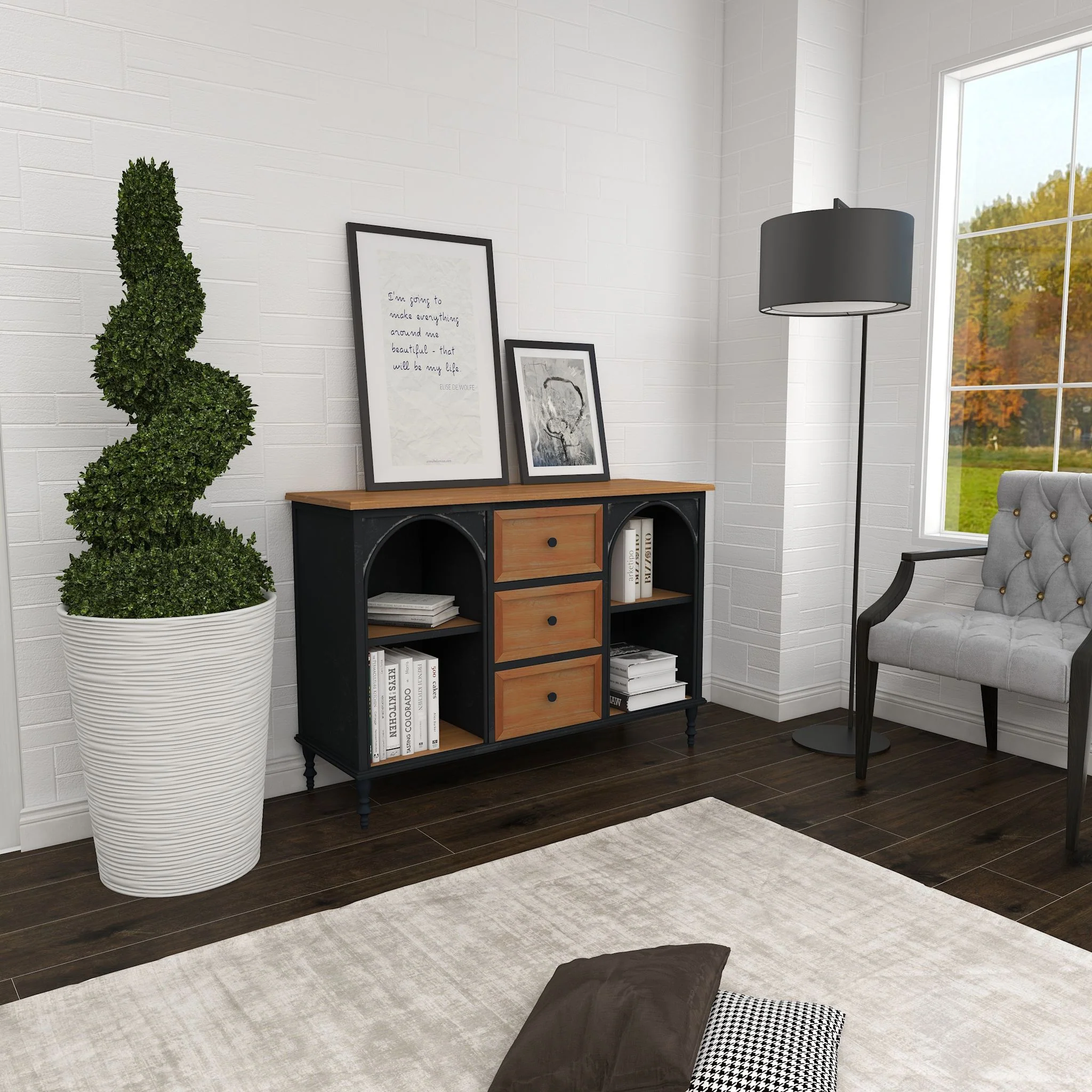 Renato Accent Cabinet - Brown - Image 16