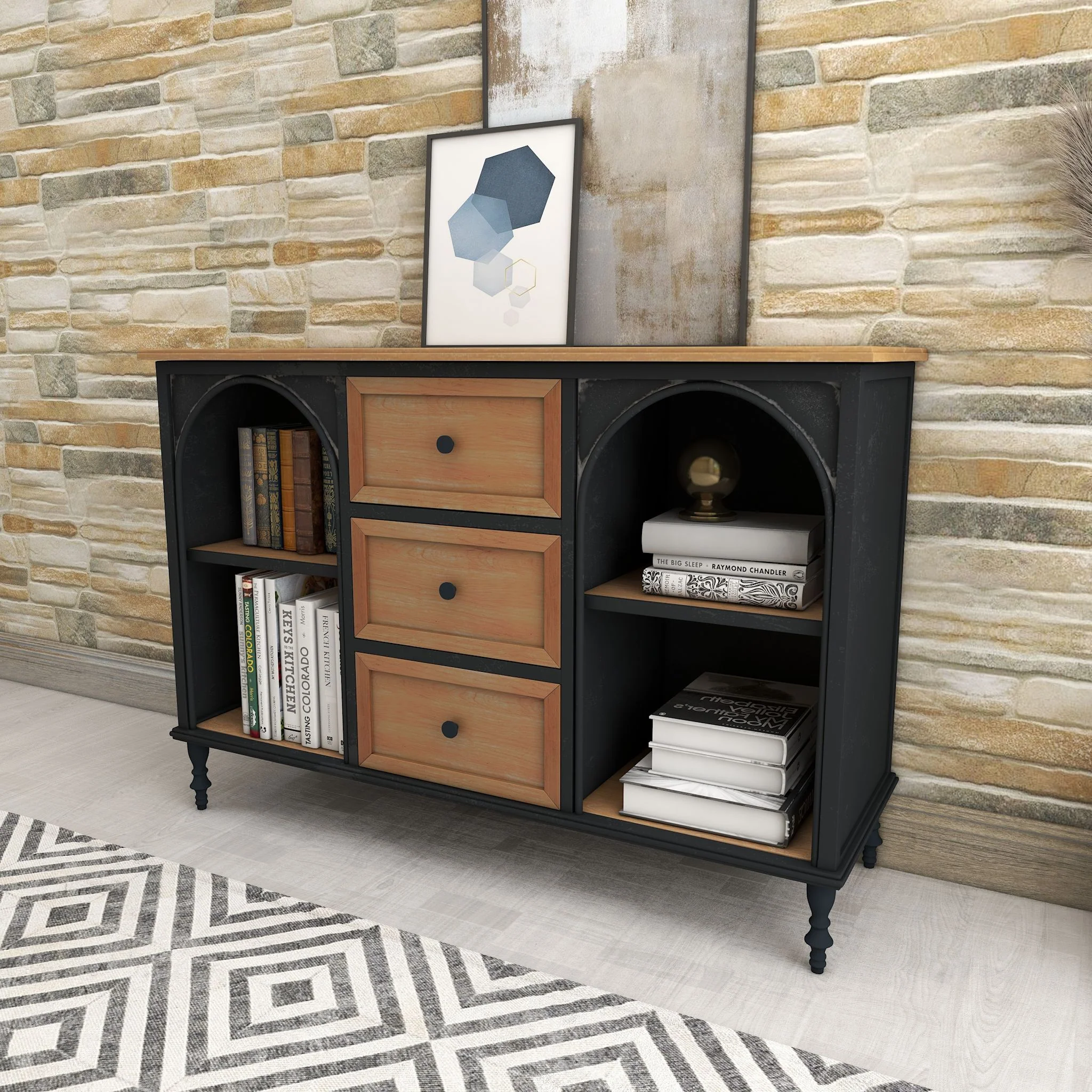Renato Accent Cabinet - Brown - Image 3