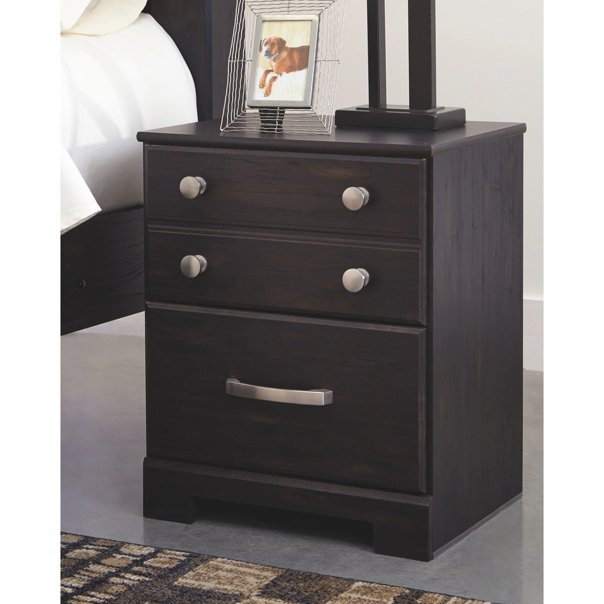 Reylow Nightstand - Dark Brown - Image 2