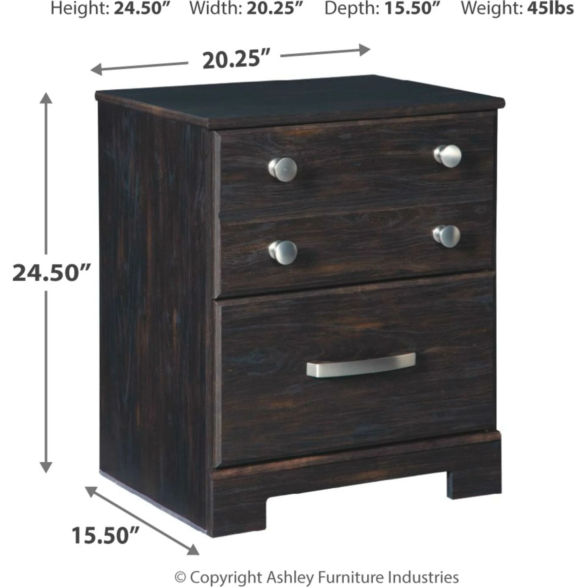 Reylow Nightstand - Dark Brown - Image 4